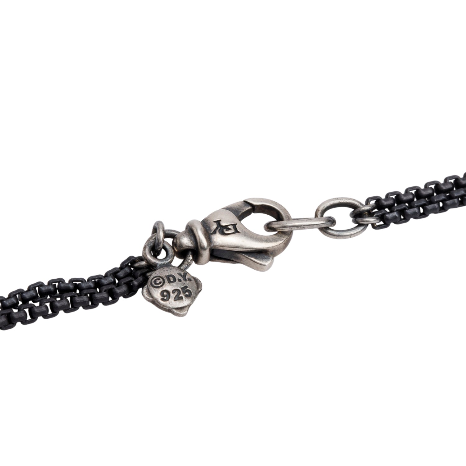 David Yurman Darkened Sterling Silver Diamond Midnight Melange Pendant Necklace