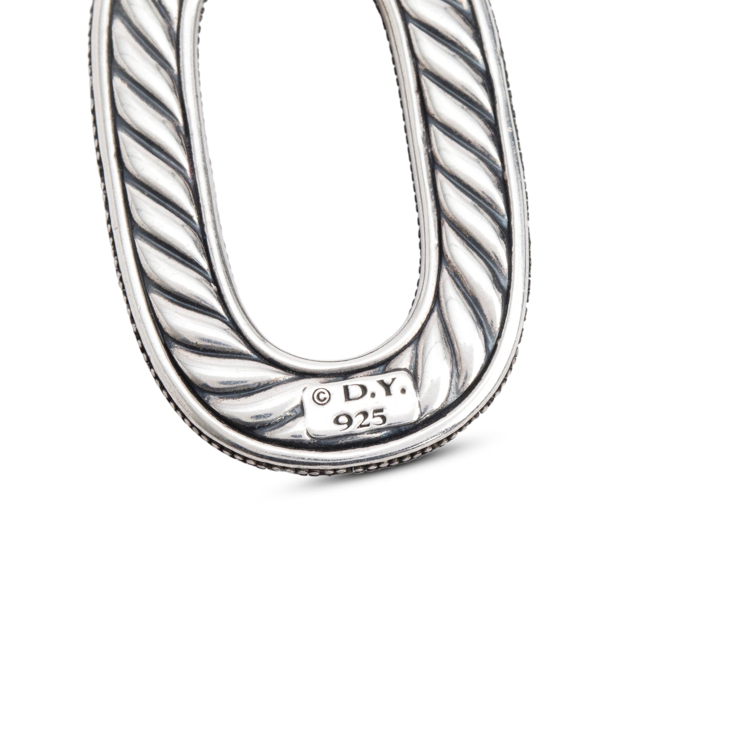 David Yurman Darkened Sterling Silver Diamond Midnight Melange Pendant Necklace