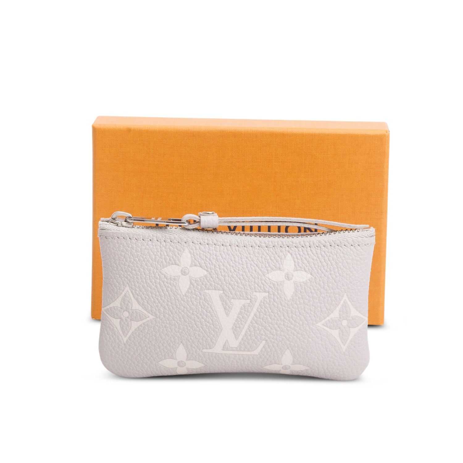 Louis Vuitton 2024 Grey Empreinte Monogram Giant Key Pouch w/ Box