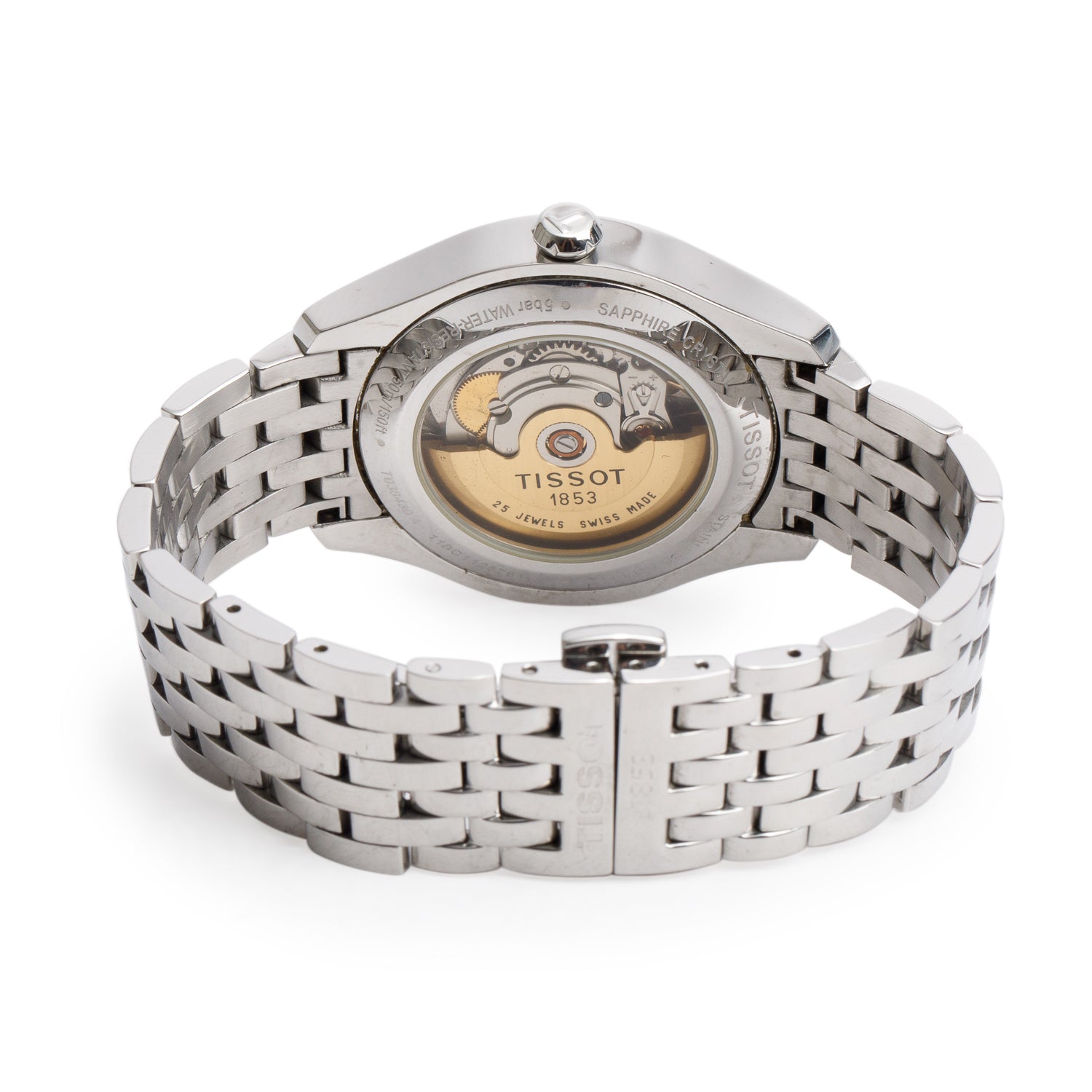 Tissot Stainless Steel T-One Day Date 38 MM Automatic Watch Grey Dial