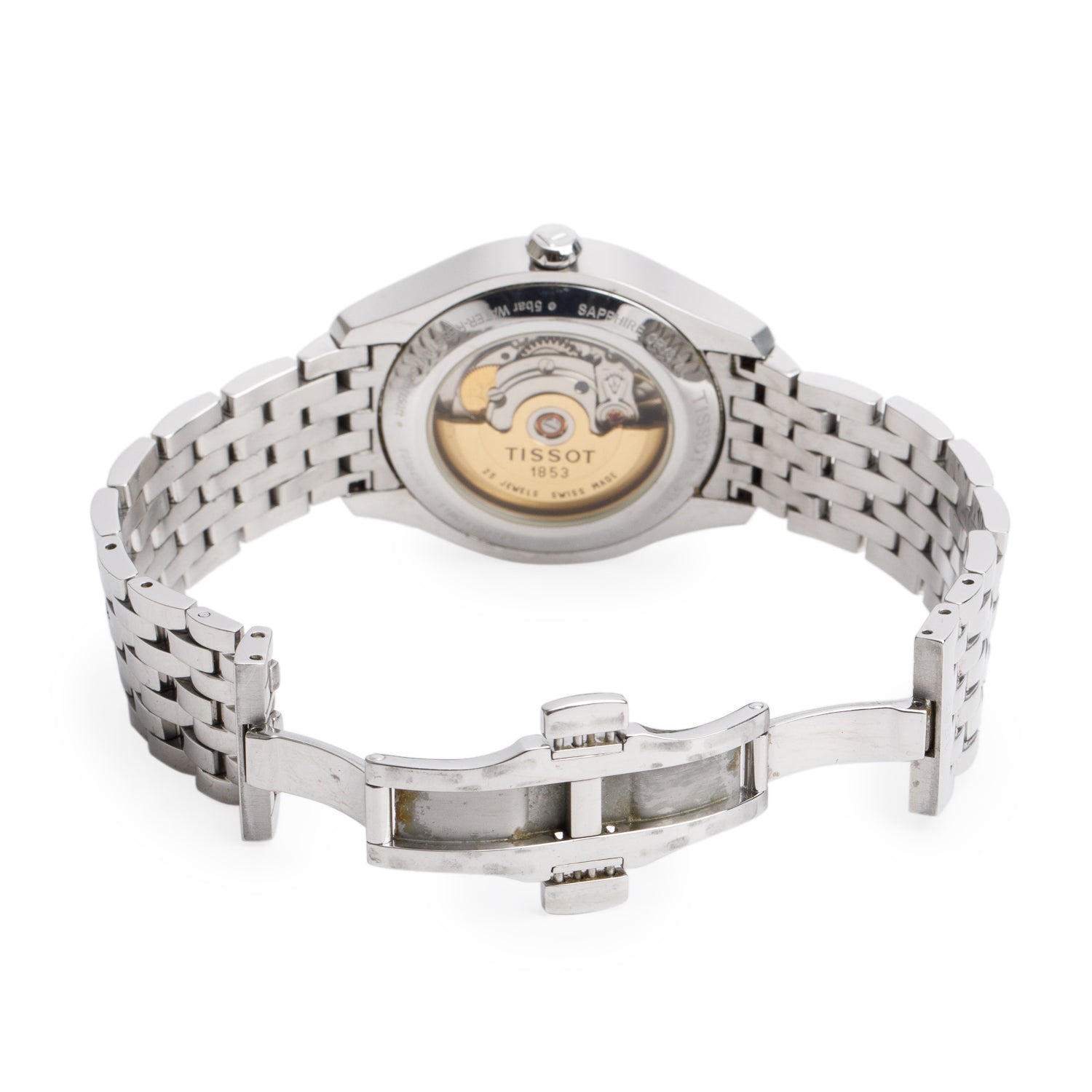 Tissot Stainless Steel T-One Day Date 38 MM Automatic Watch Grey Dial