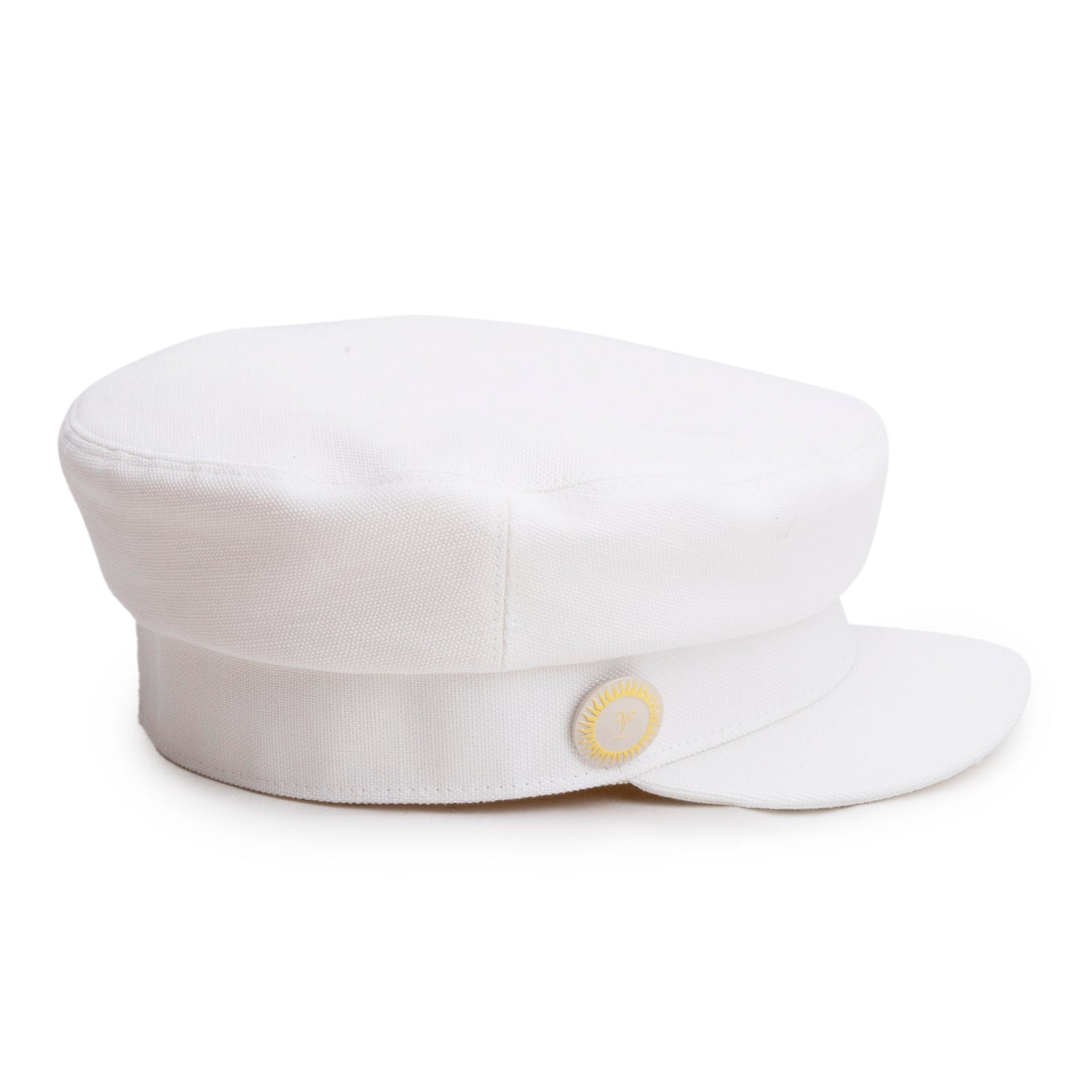 Hermes White Hemp/Cotton Cabourg en Finesse Newsboy Cap, Size 59