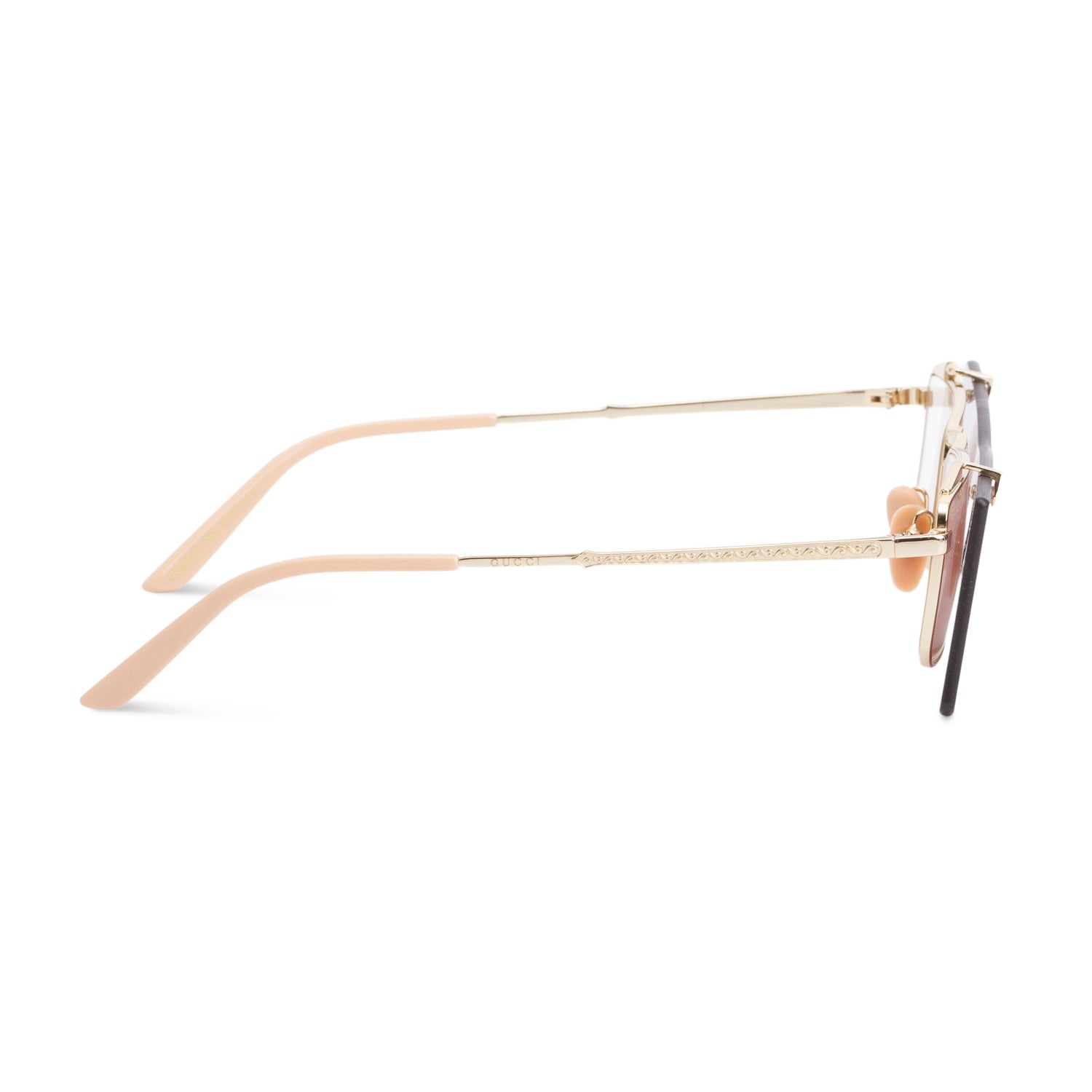 Gucci GG0363S Pink Rectangle Flip Up Sunglasses w/ Case