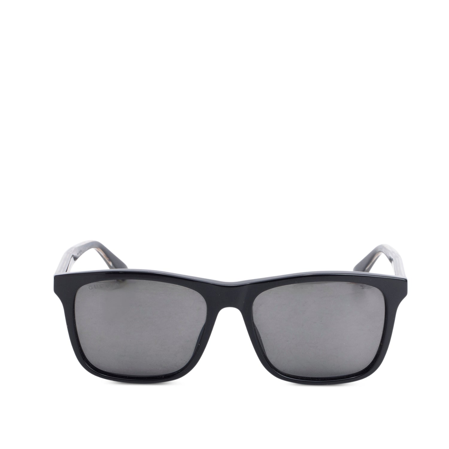 Gucci GG0381SN Black Acetate Web Square Sunglasses w/ Case