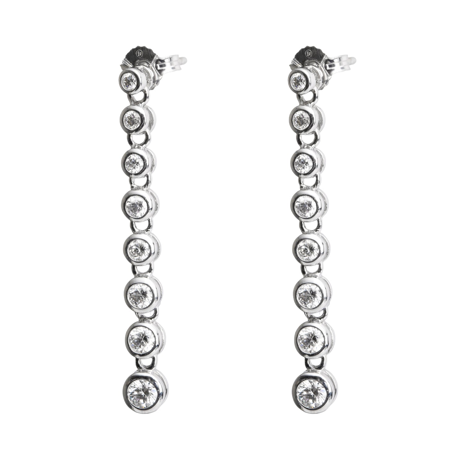 14k White Gold 1.24 tcw. Diamond Drop Earrings