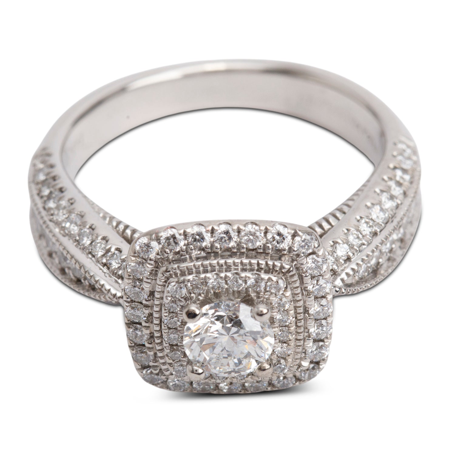 Vera Wang 14k White Gold Love Diamond Engagement Ring, Size 7