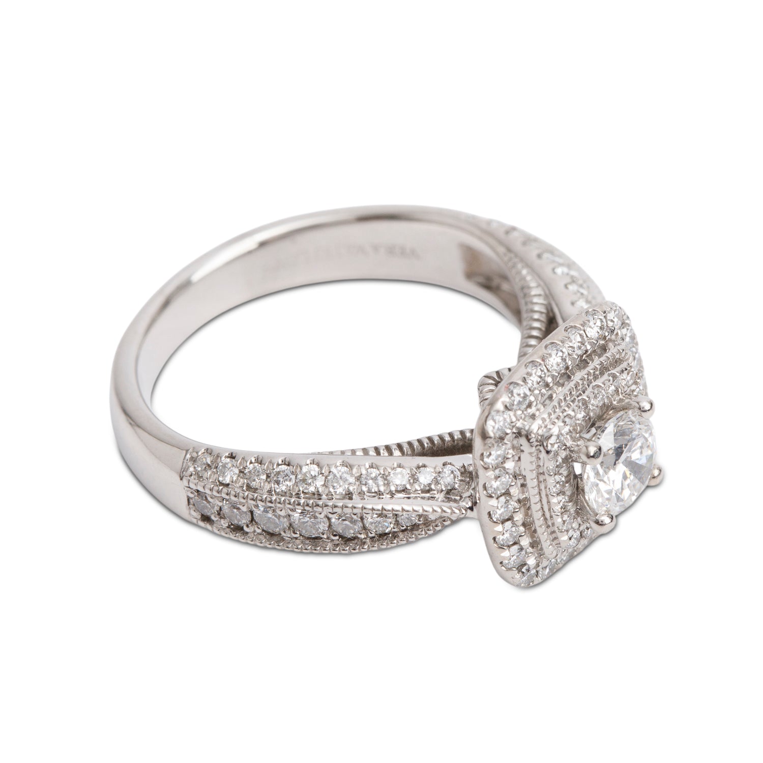 Vera Wang 14k White Gold Love Diamond Engagement Ring, Size 7