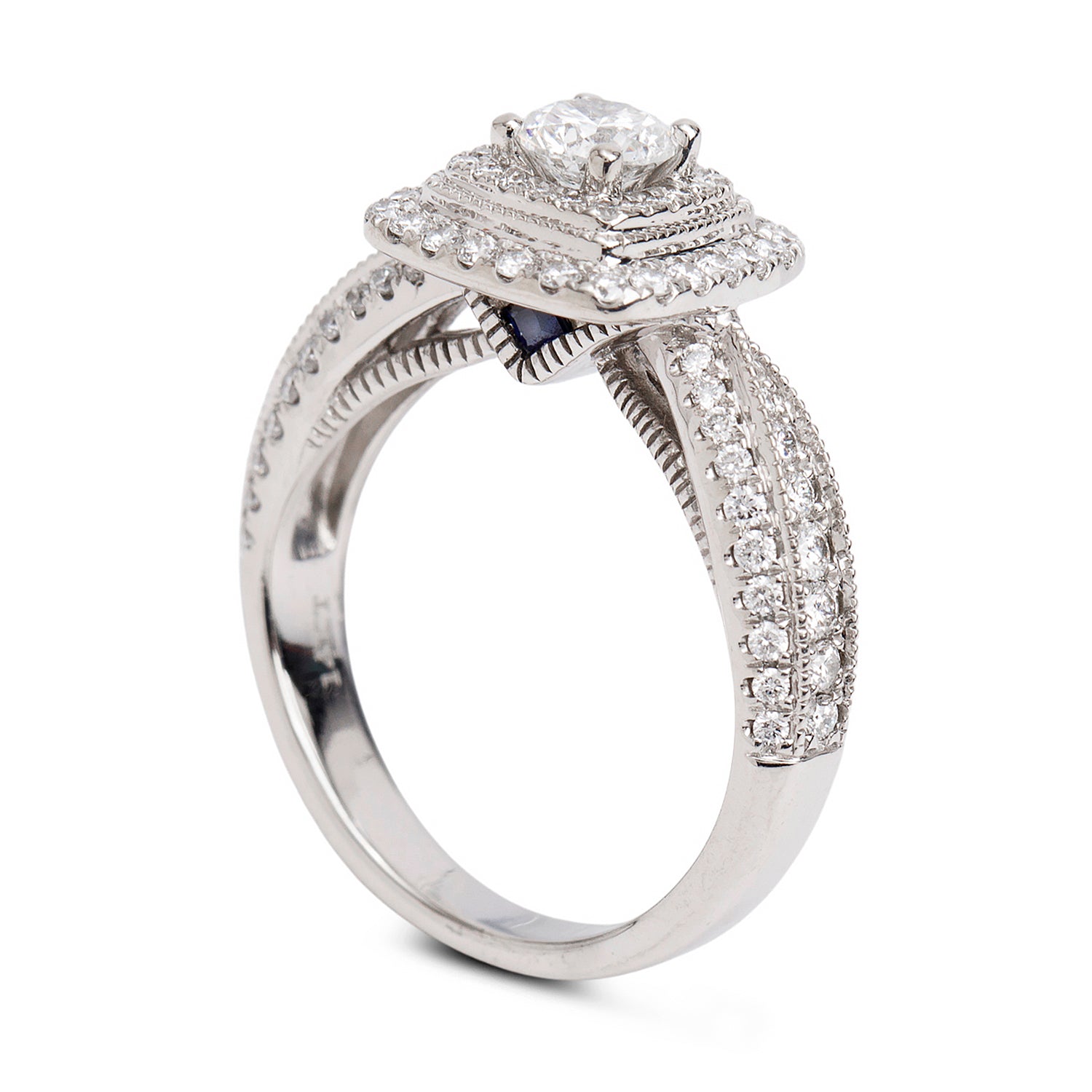 Vera Wang 14k White Gold Love Diamond Engagement Ring, Size 7