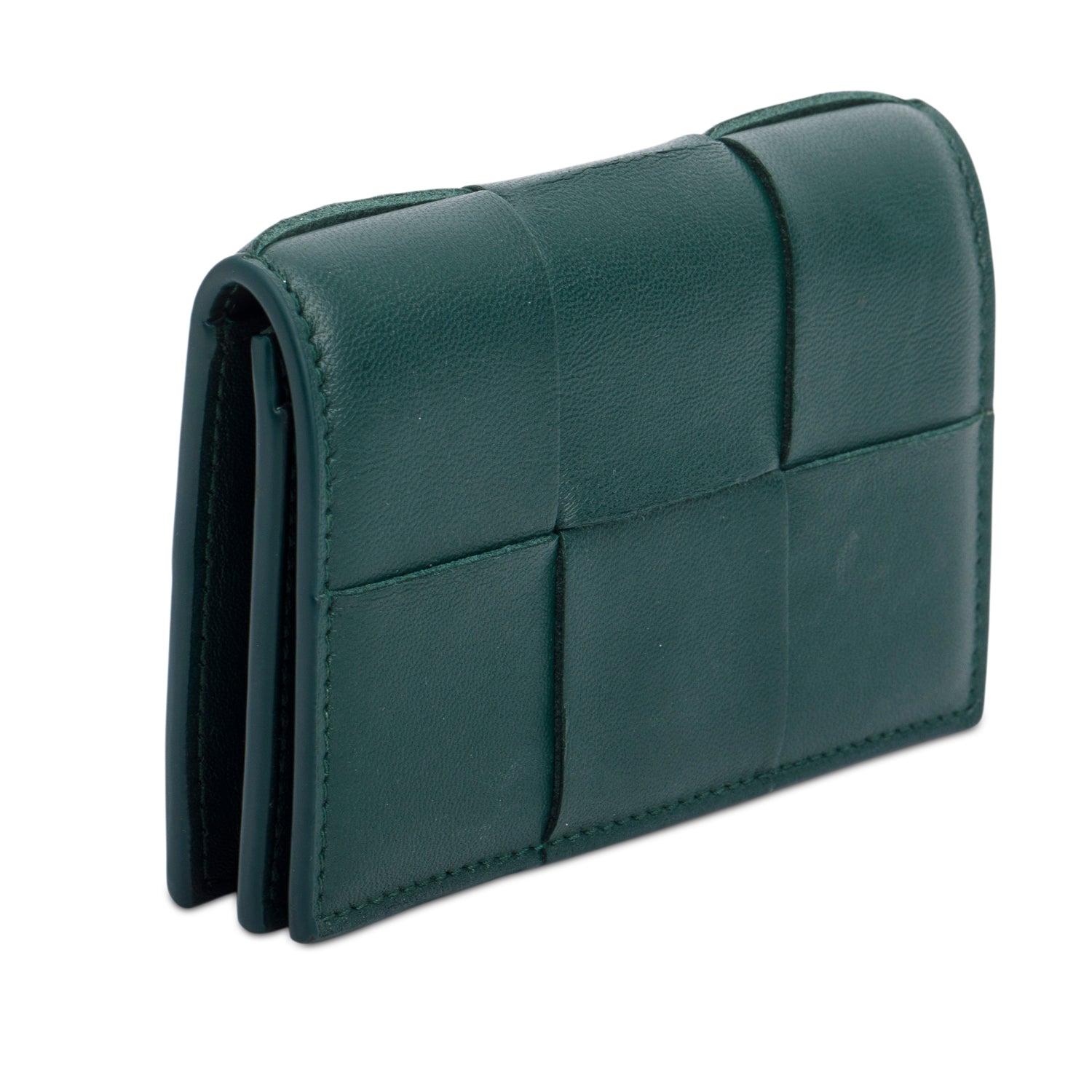 Bottega Veneta Green Nappa Leather Cassette Business Card Case w/ Box