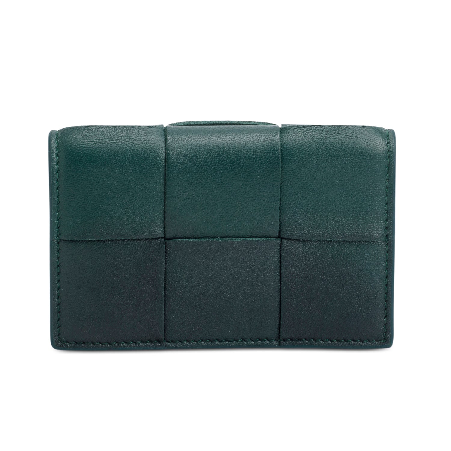 Bottega Veneta Green Nappa Leather Cassette Business Card Case w/ Box