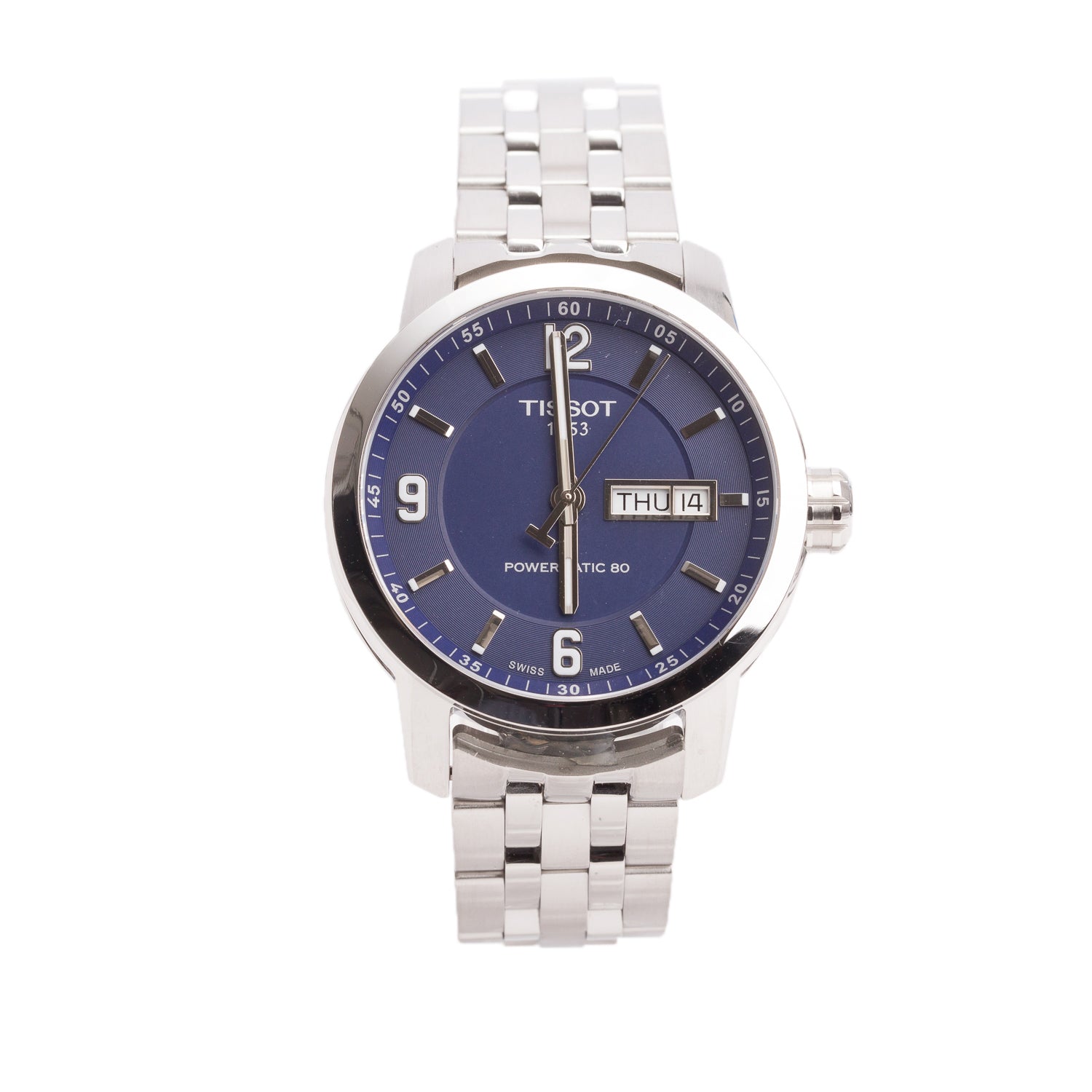 Tissot Stainless Steel PRC 200 Powermatic 80 40 MM Automatic Watch Blue Dial