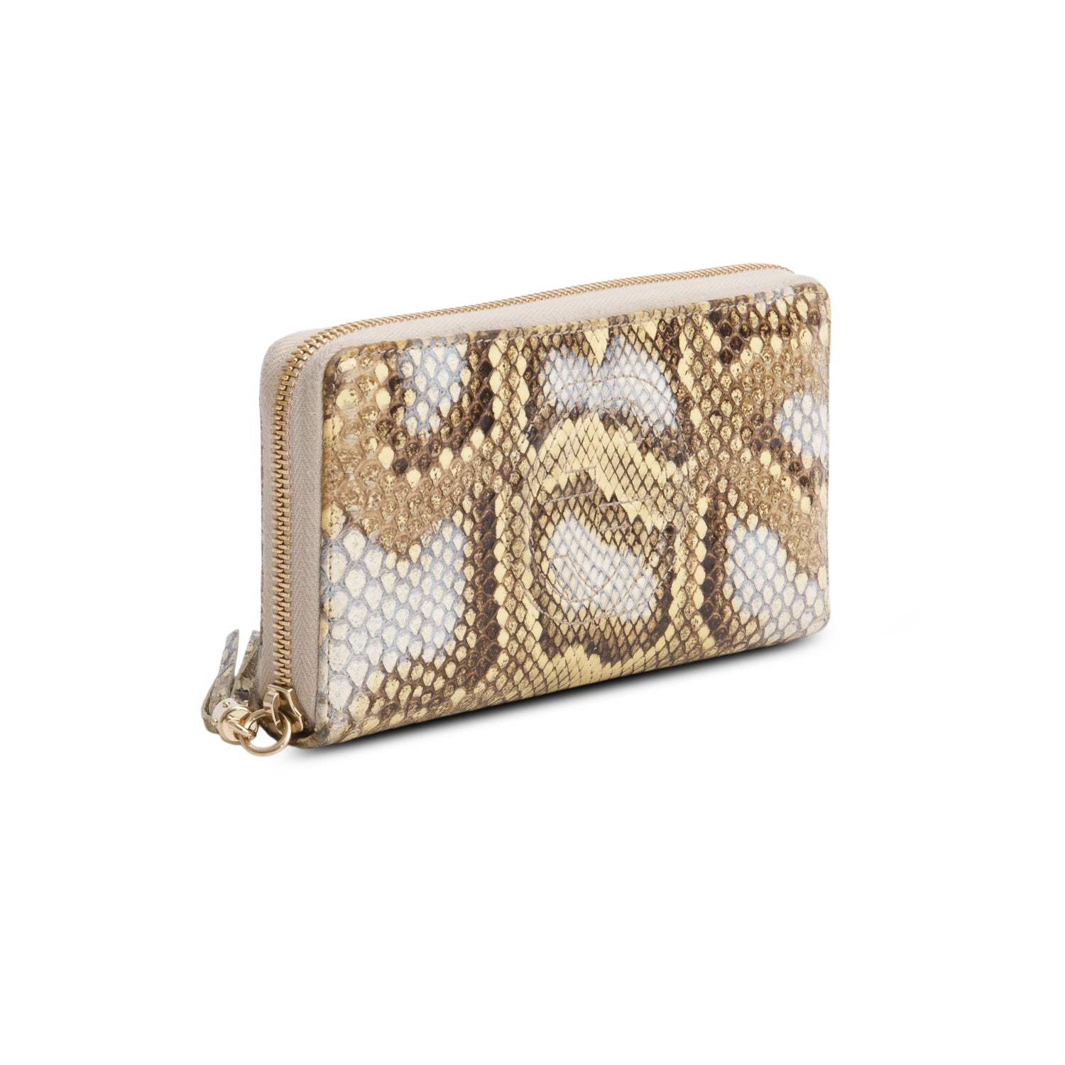 Gucci Python Marrakech Soho Zip Around Wallet