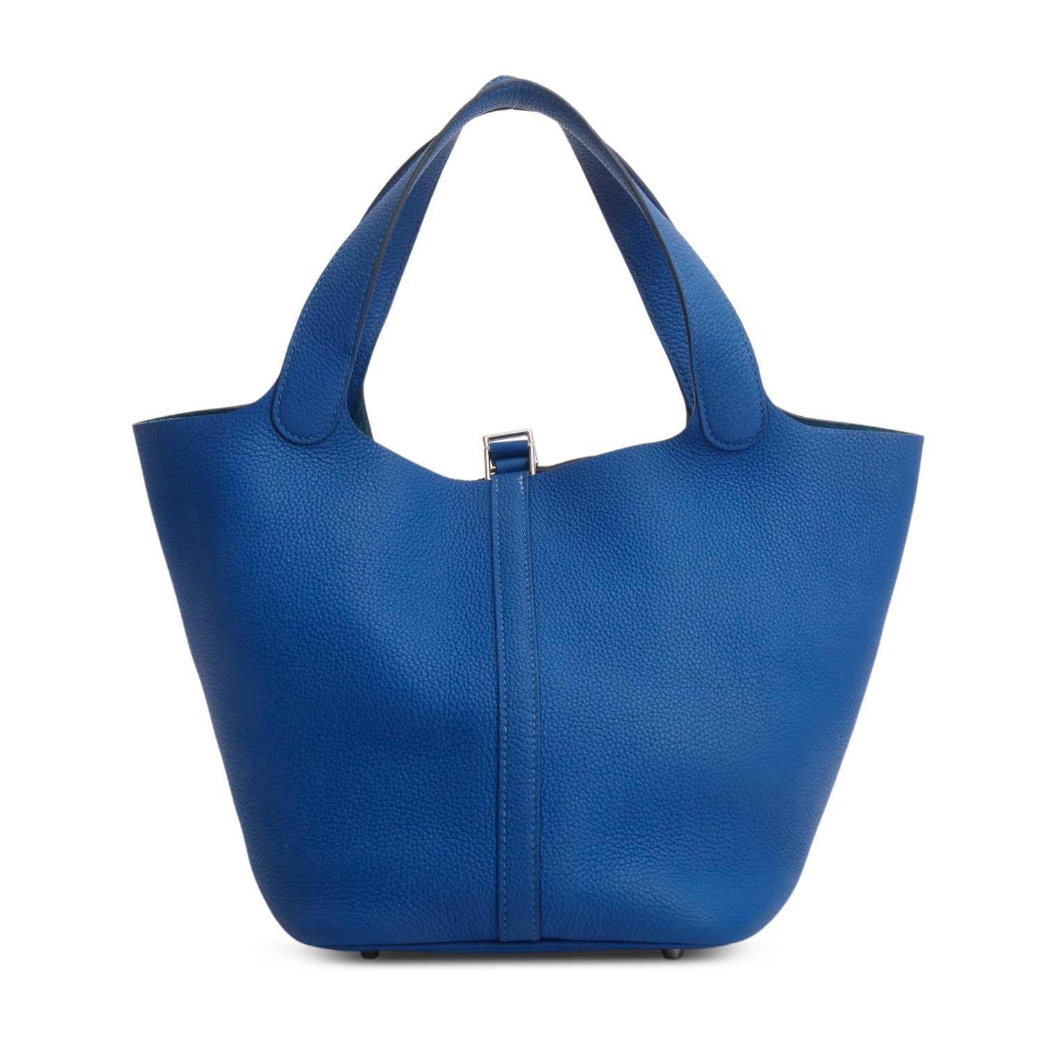 Hermes 2022 Bleu France Taurillon Clemence Picotin Lock 22 w/ Box