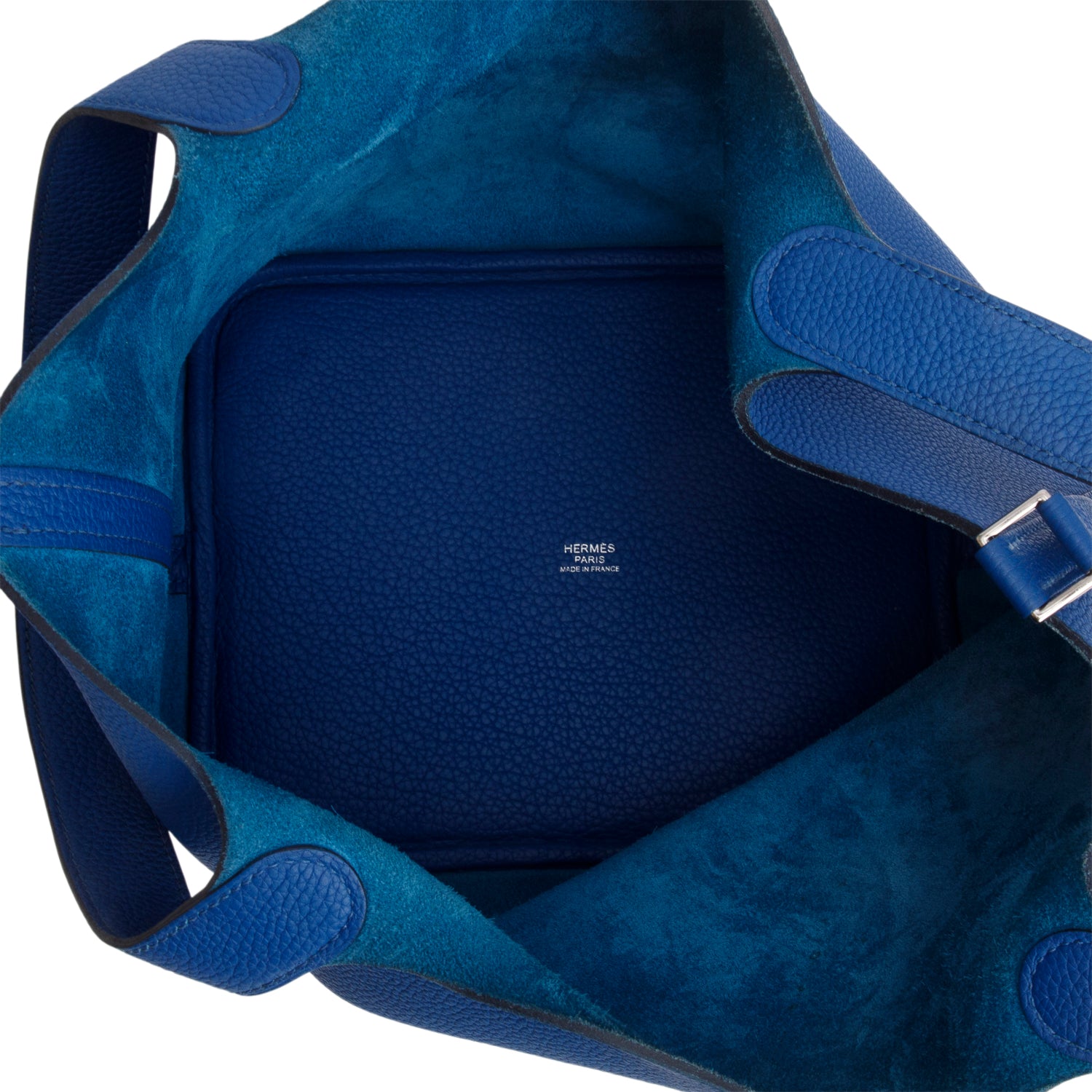 Hermes 2022 Bleu France Taurillon Clemence Picotin Lock 22 w/ Box
