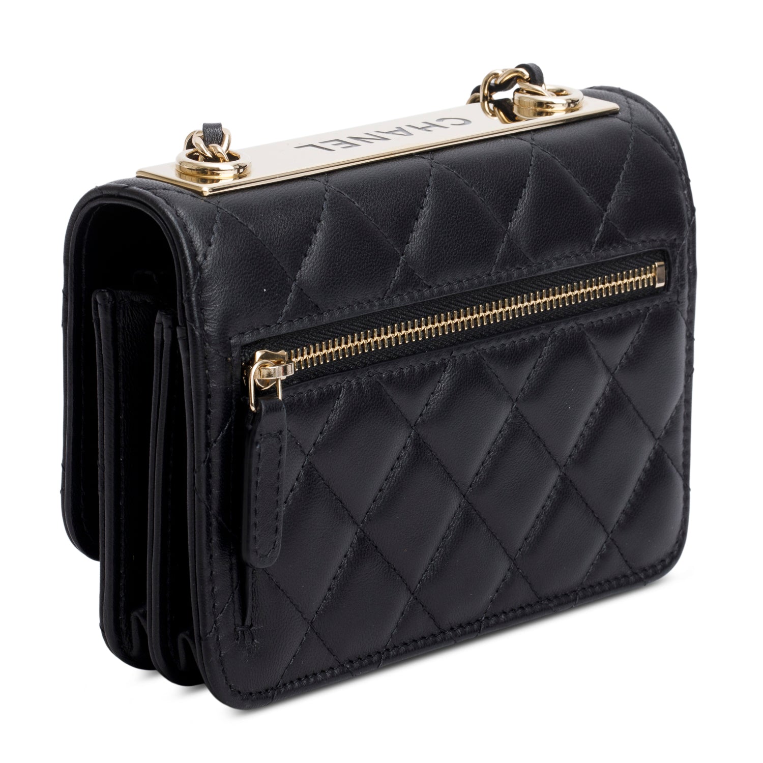Chanel 2020 Lambskin Quilted Trendy CC Wallet on Chain w/ Authenticity Card