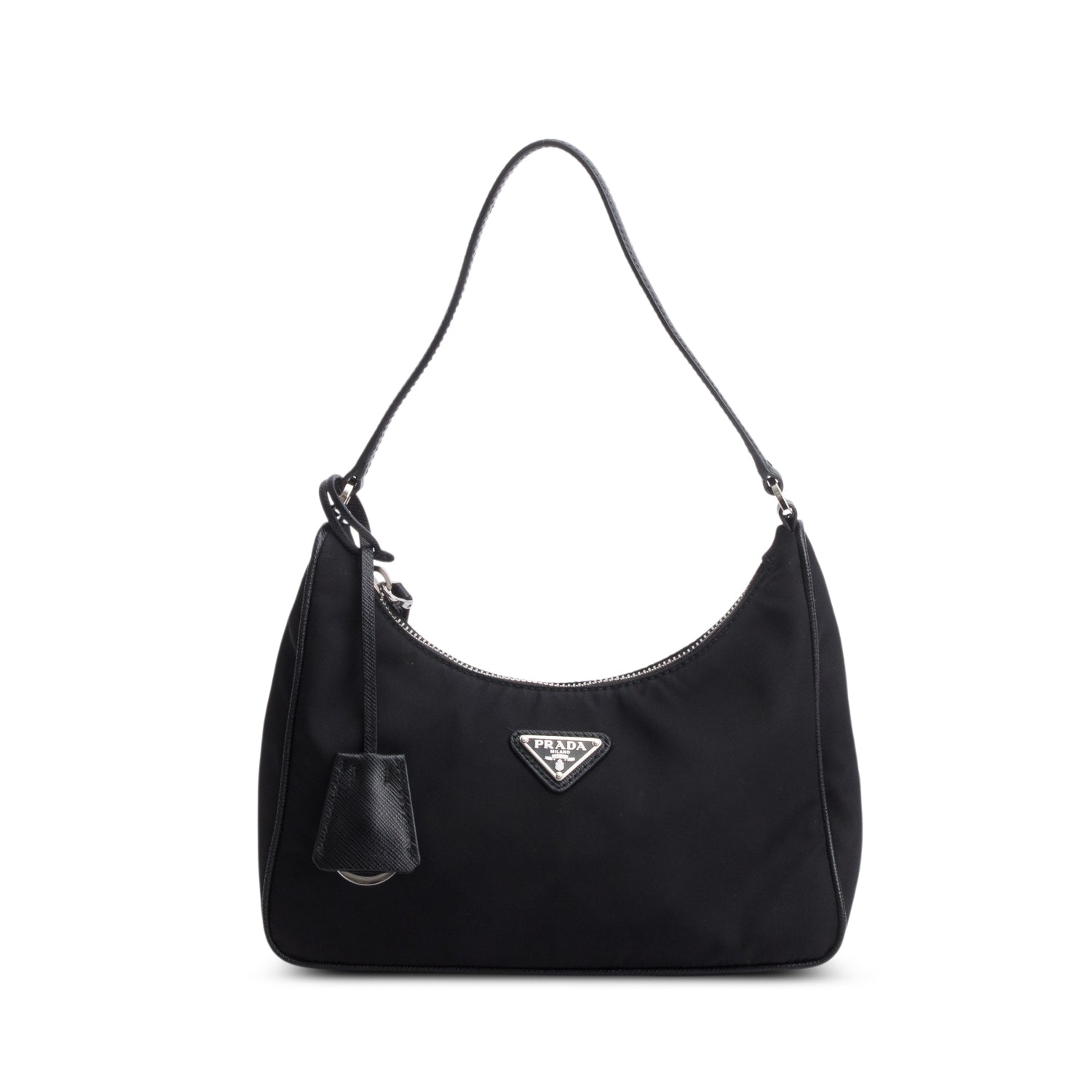 Prada 2024 Black Re-Edition 2005 Re-Nylon and Saffiano Mini Bag w/ Box & Receipt