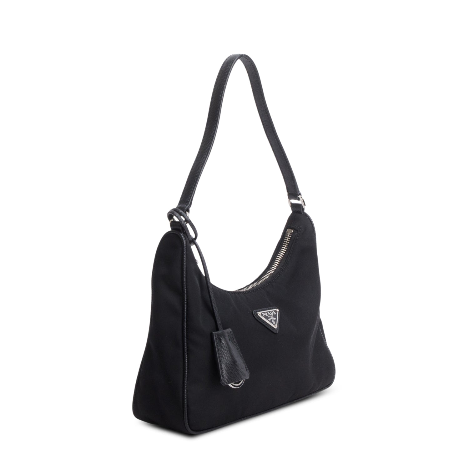 Prada 2024 Black Re-Edition 2005 Re-Nylon and Saffiano Mini Bag w/ Box & Receipt