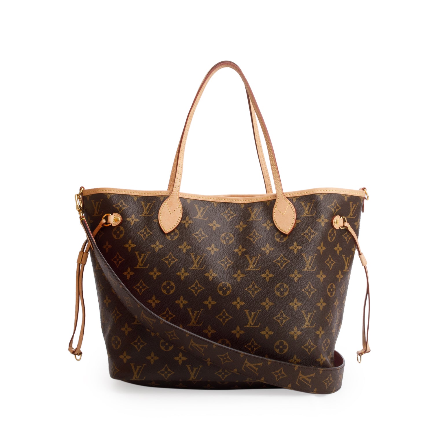 Louis Vuitton Monogram Neverfull Bandouliere Inside Out MM w/ Strap & Box