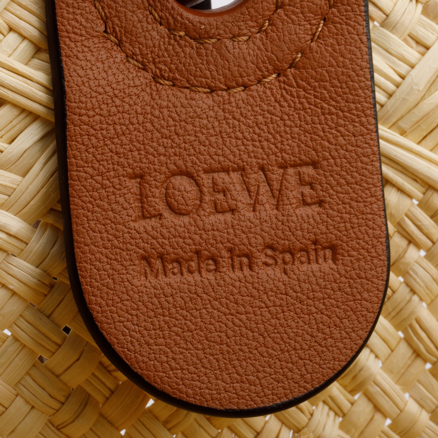 Loewe 2023 Calfskin Raffia Paulas Ibiza Medium Anagram Basket Tote Bag