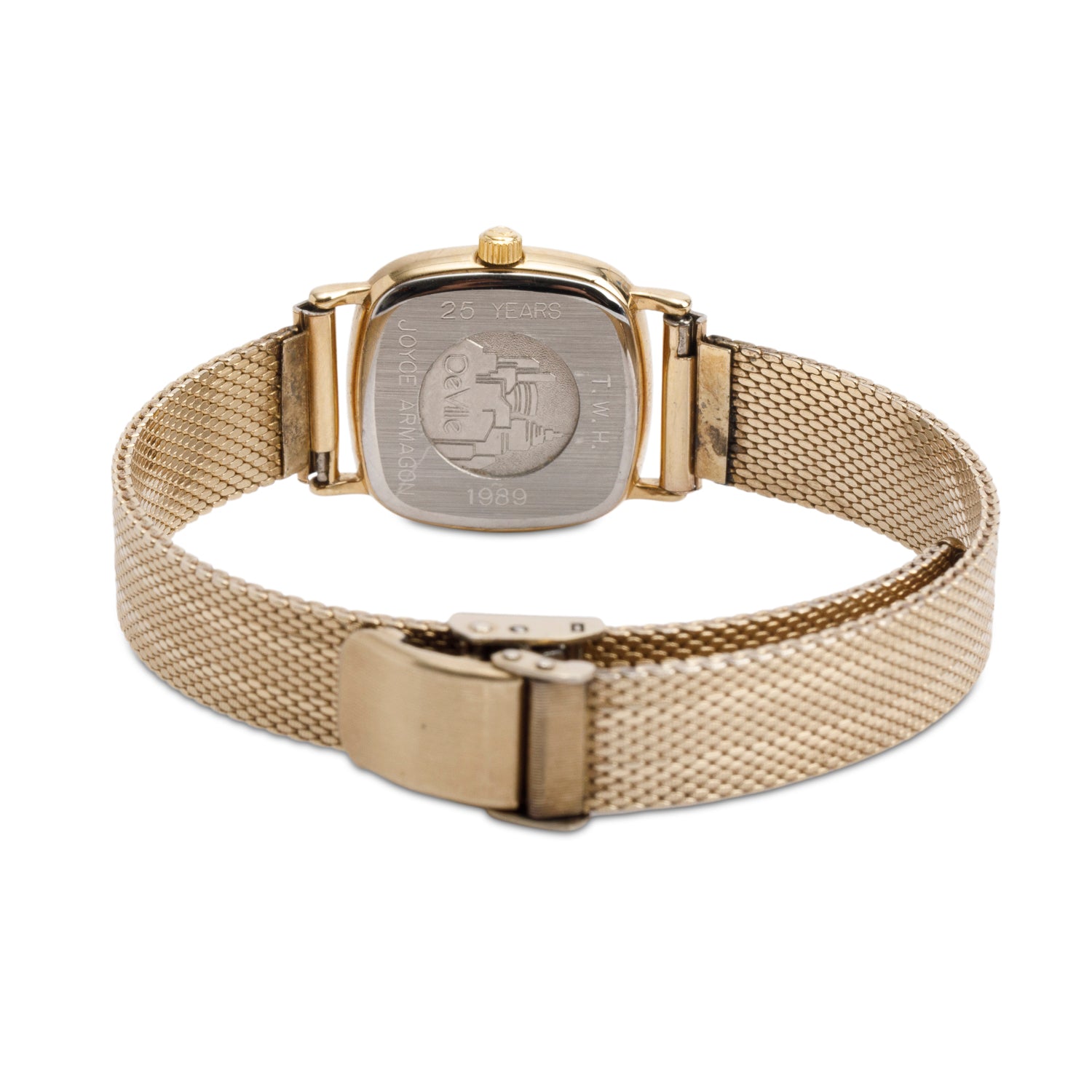 Omega Vintage Gold-Plated Stainless Steel Ile de France 21 MM Quartz Watch Gold Dial w/ Box & Papers