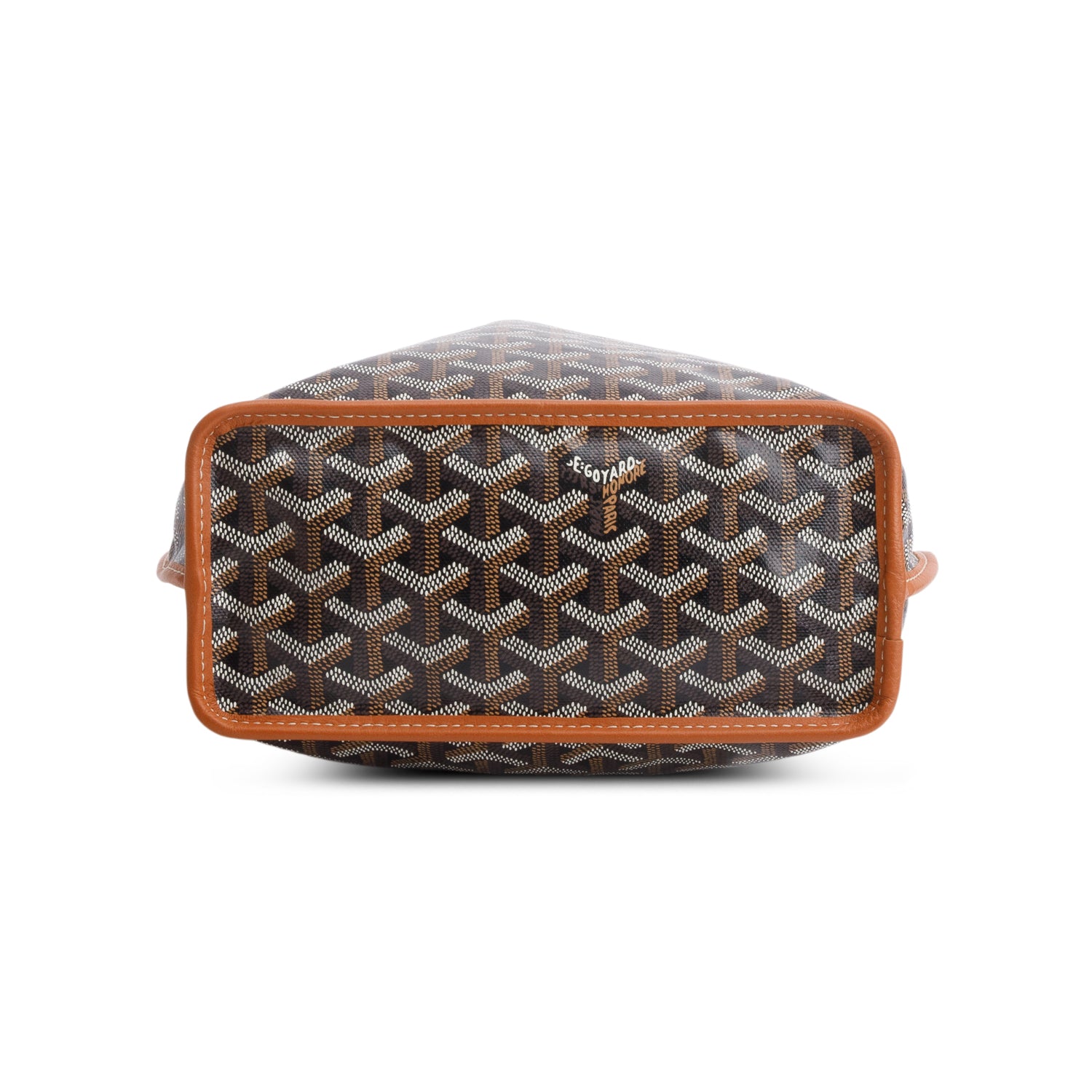 Goyard 2024 Brown Goyardine Reversible Mini Anjou w/ Pouch