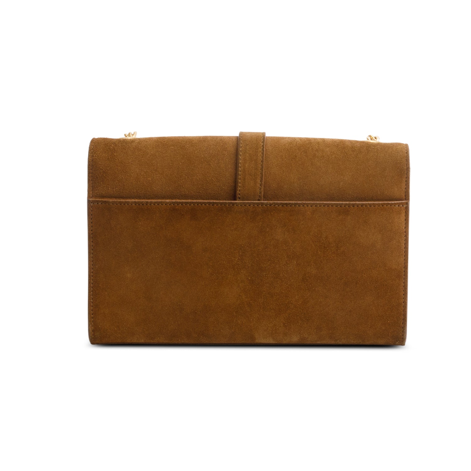 Saint Laurent Brown Suede Fringe Baby Monogram Satchel