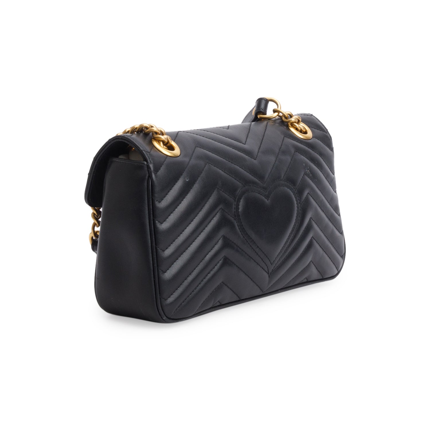 Gucci Black GG Marmont Matelasse Small Shoulder Bag w/ Box
