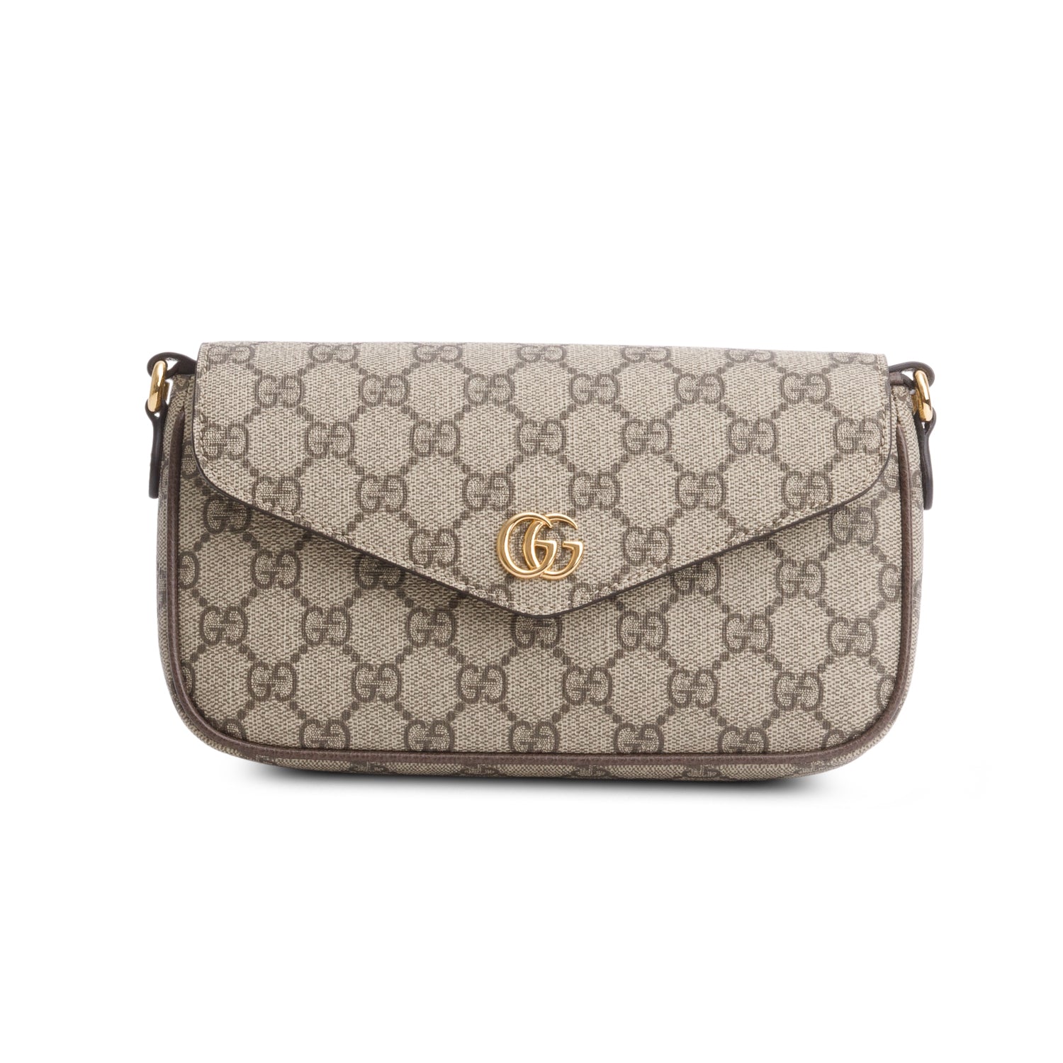 Gucci GG Supreme Monogram Textured Dollar Calfskin Web Ophidia Pochette w/ Box