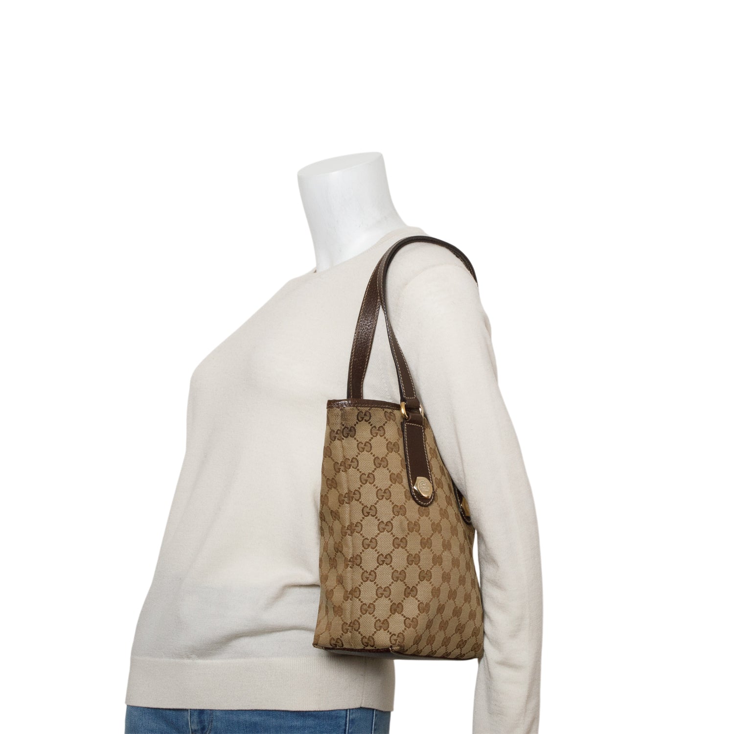 Gucci Monogram Canvas Charmy Tote Bag