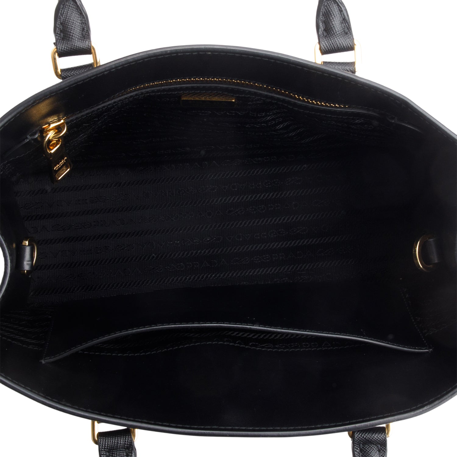 Prada 2022 Black Saffiano Lux Embossed Medium Tote w/ Authenticity Card, Strap & Pouch