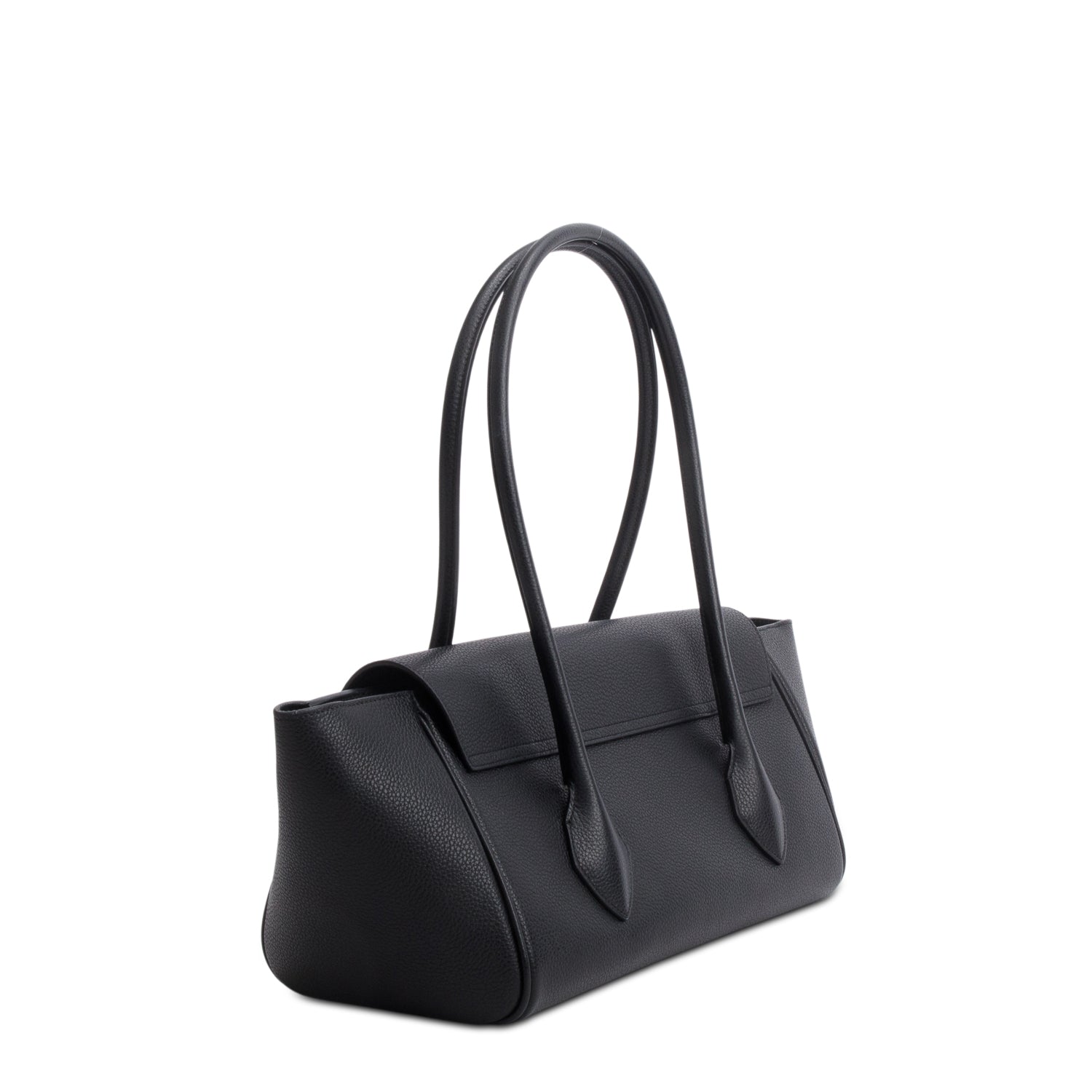 Ferragamo Black Calfskin Small East West Tote