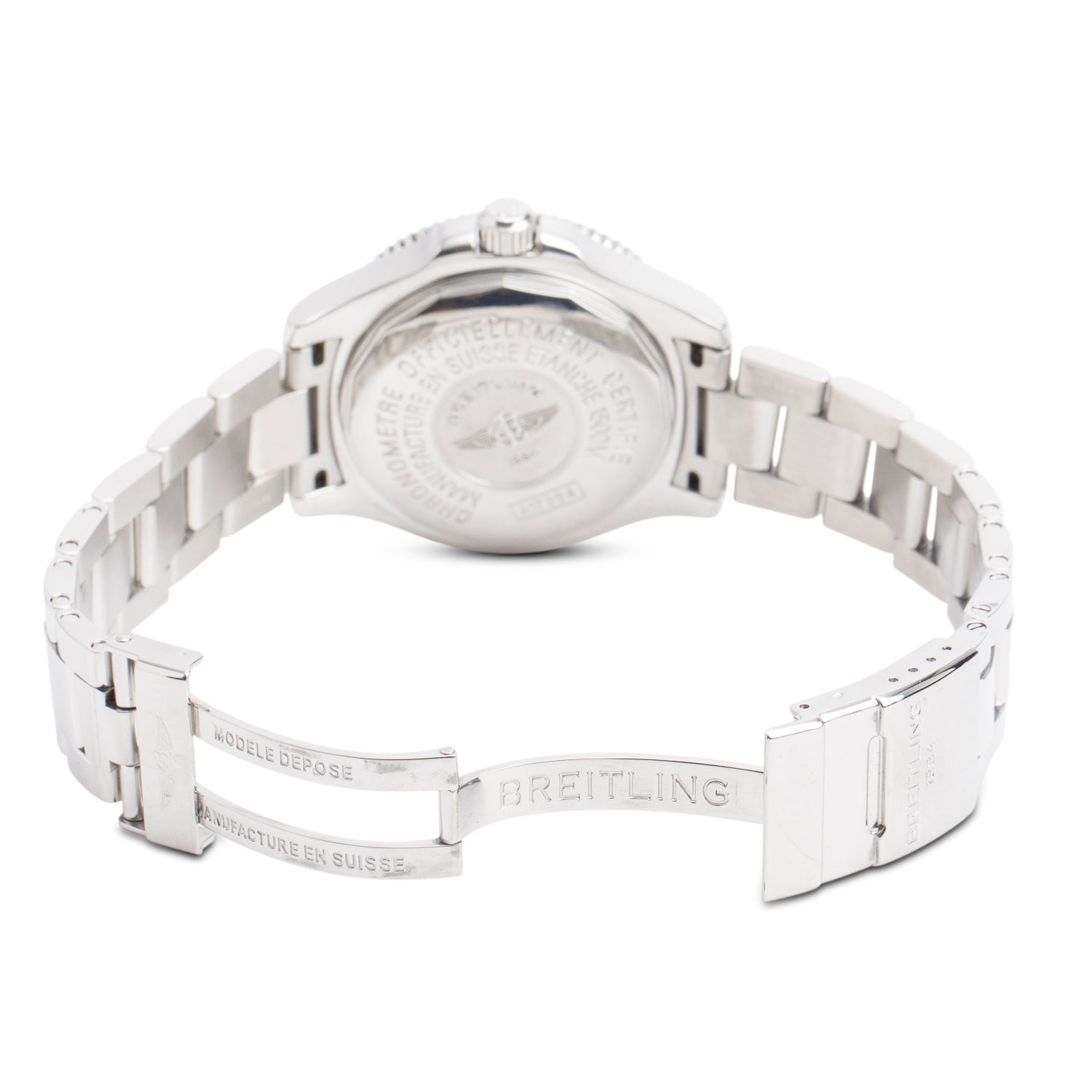 Breitling Stainless Steel Superocean 42 MM Automatic Watch Black & Yellow Dial A17364 w/ Case & Papers