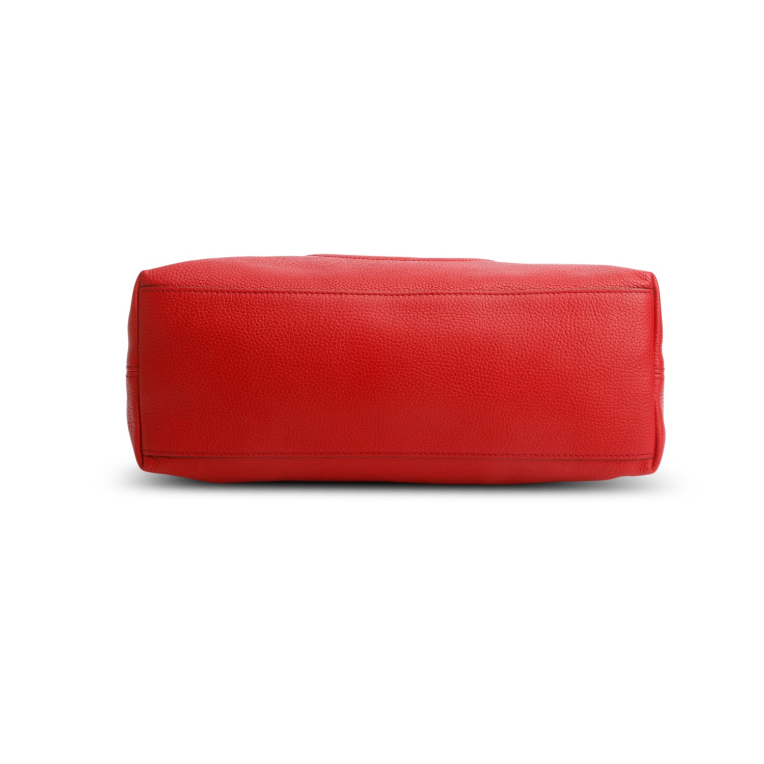Gucci Red Pebbled Calfskin Medium Soho Chain Shoulder Bag