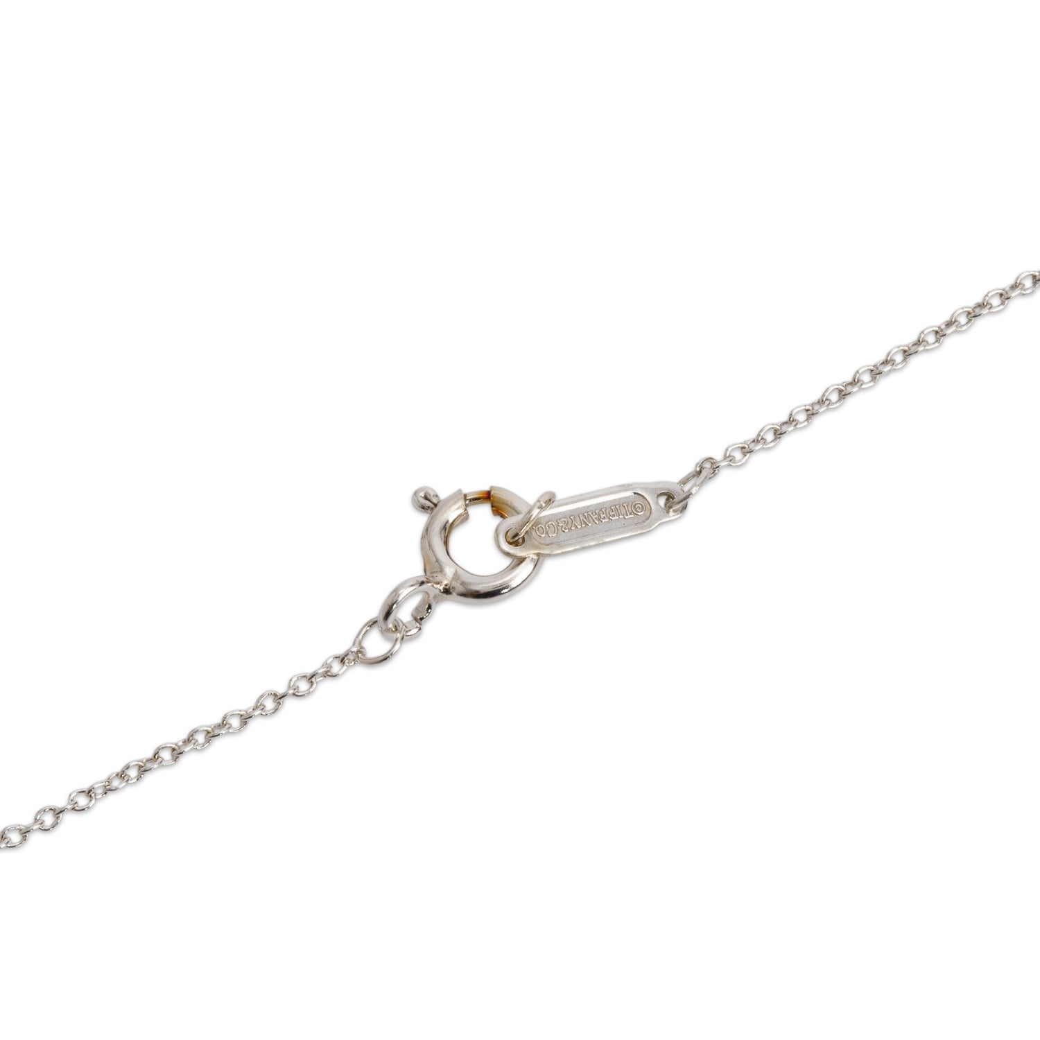 Tiffany & Co. Sterling Silver Small Oval Key Pendant Necklace