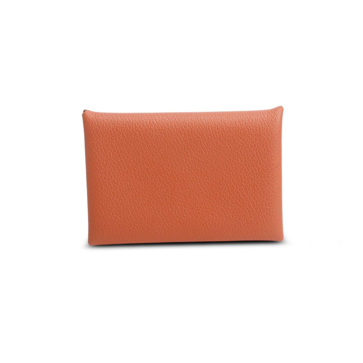 Hermes 2022 Cuivre Mysore Goatskin Calvi Duo Compact Verso Card Holder w/ Box