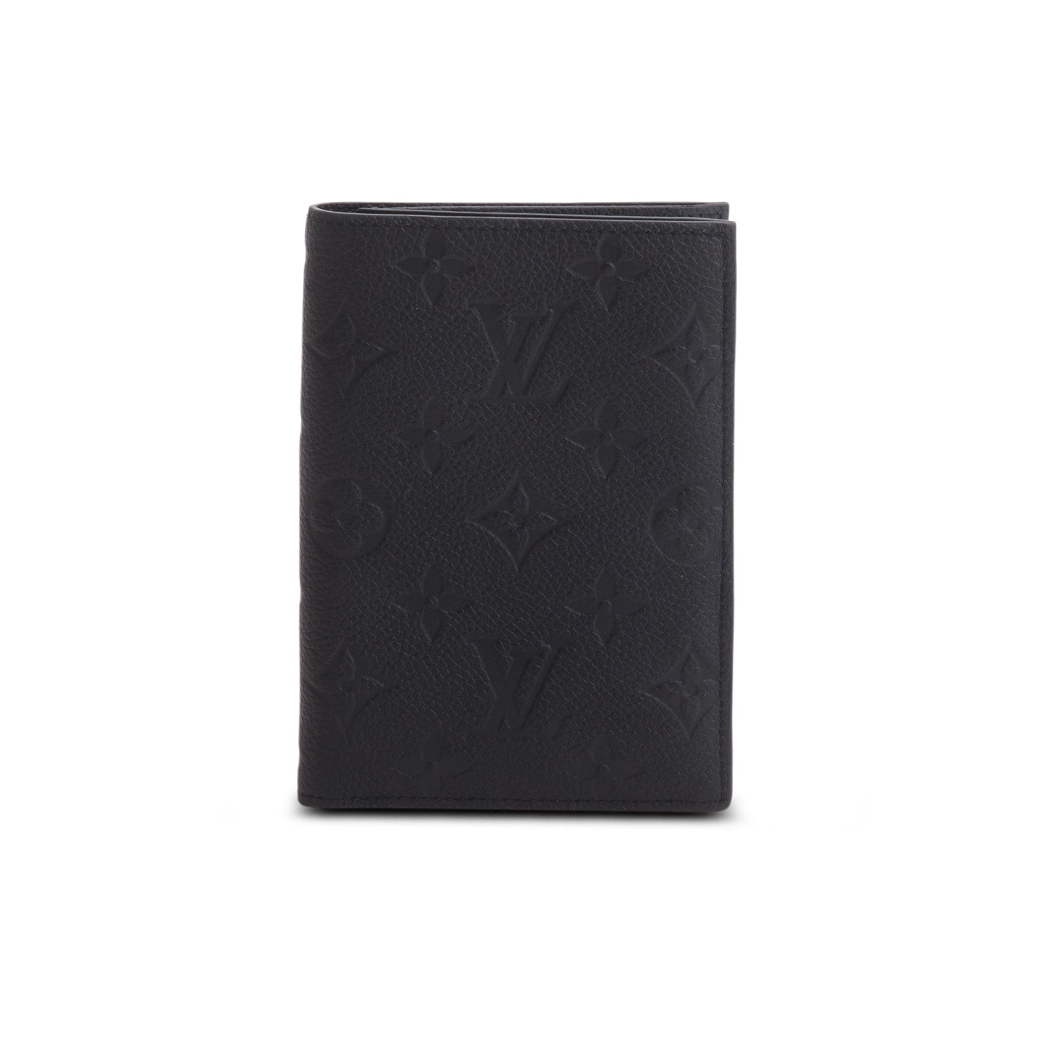 Louis Vuitton Black Monogram Empreinte Passport Cover w/ Box