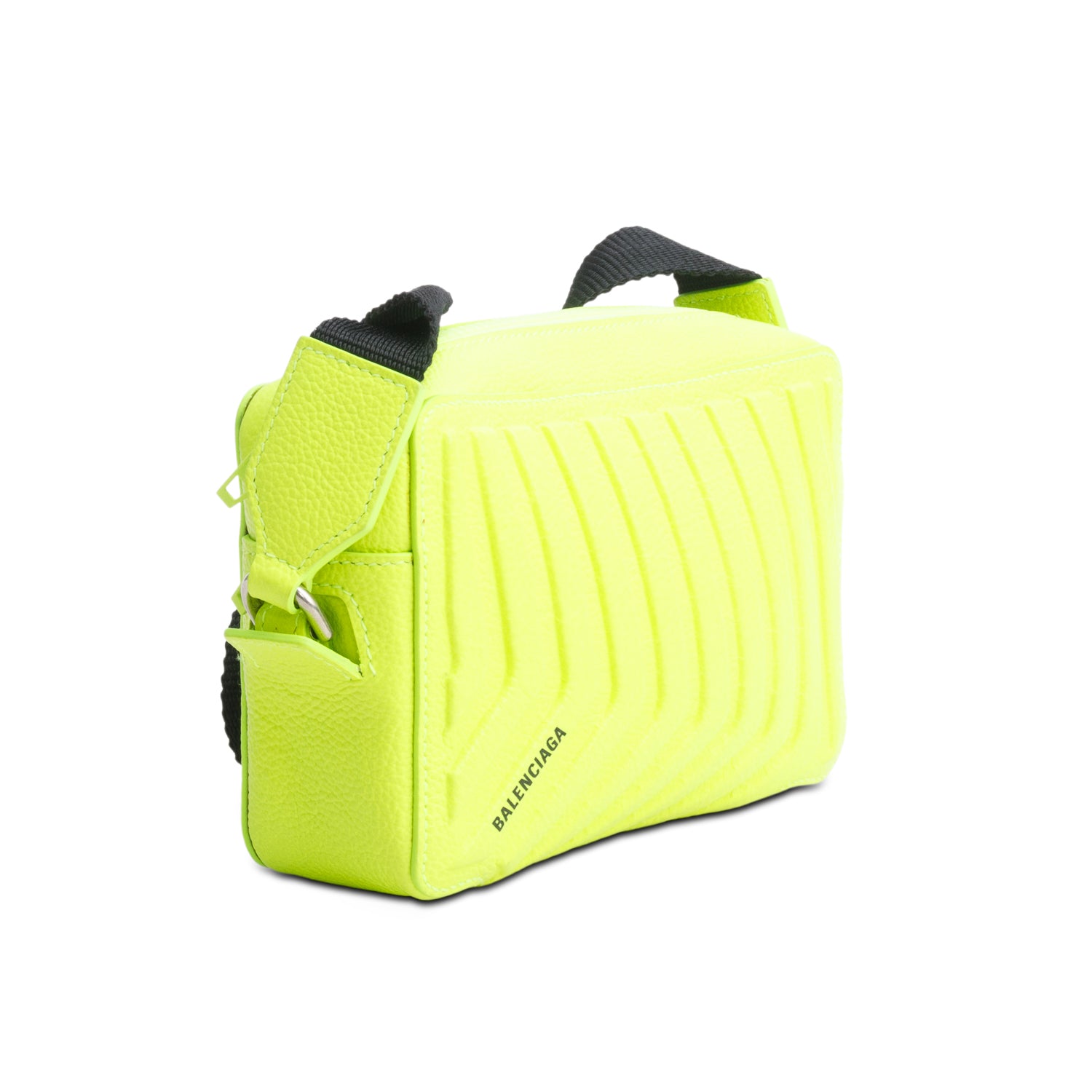 Balenciaga Green Grained Calfskin Embossed Car Camera Bag