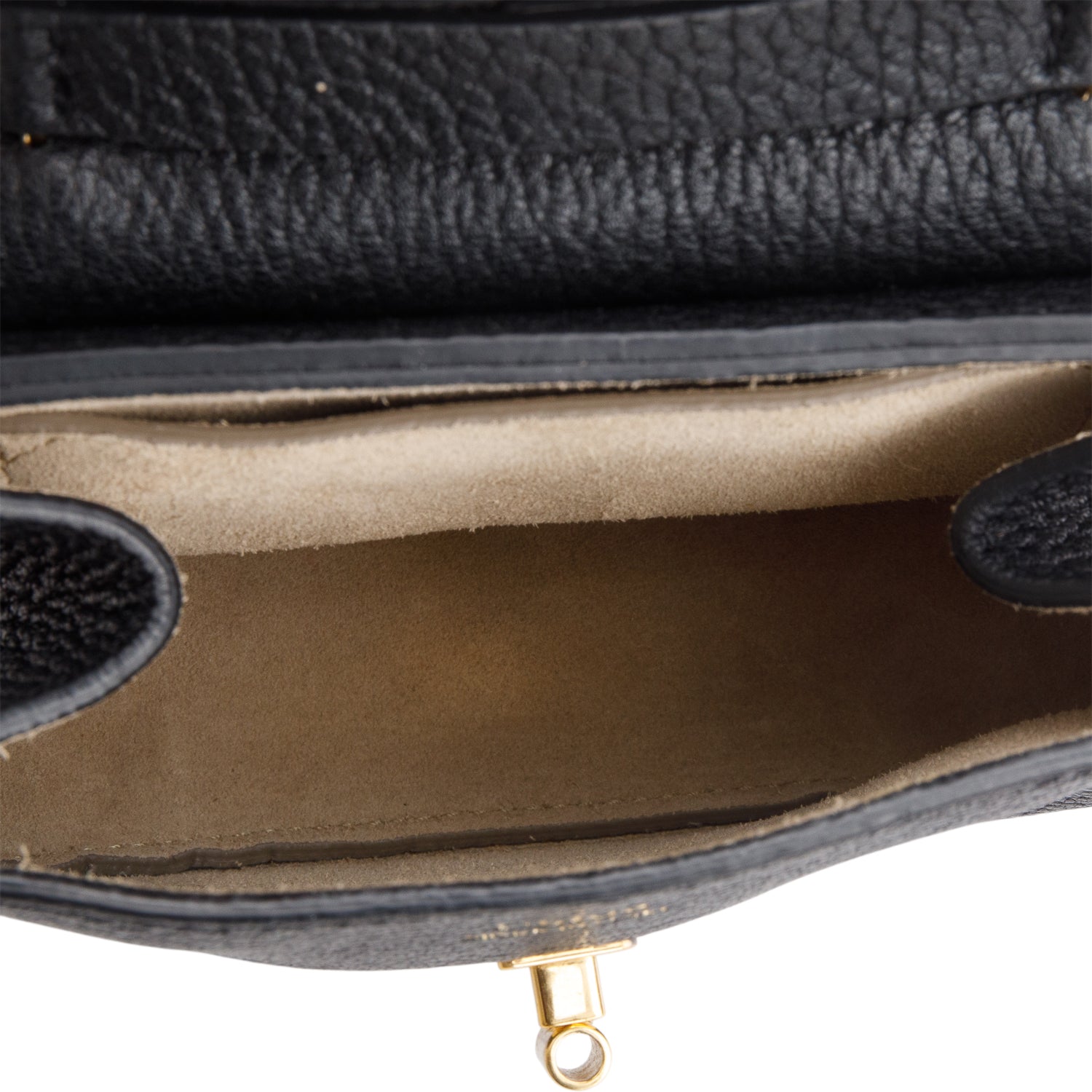Chloe Black Grained Goatskin Nano Drew Shoulder Bag