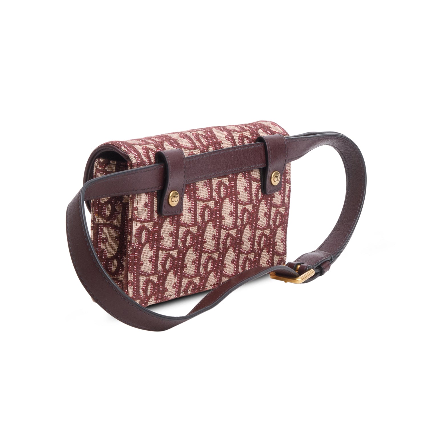 Christian Dior Red Oblique Saddle Belt Pouch