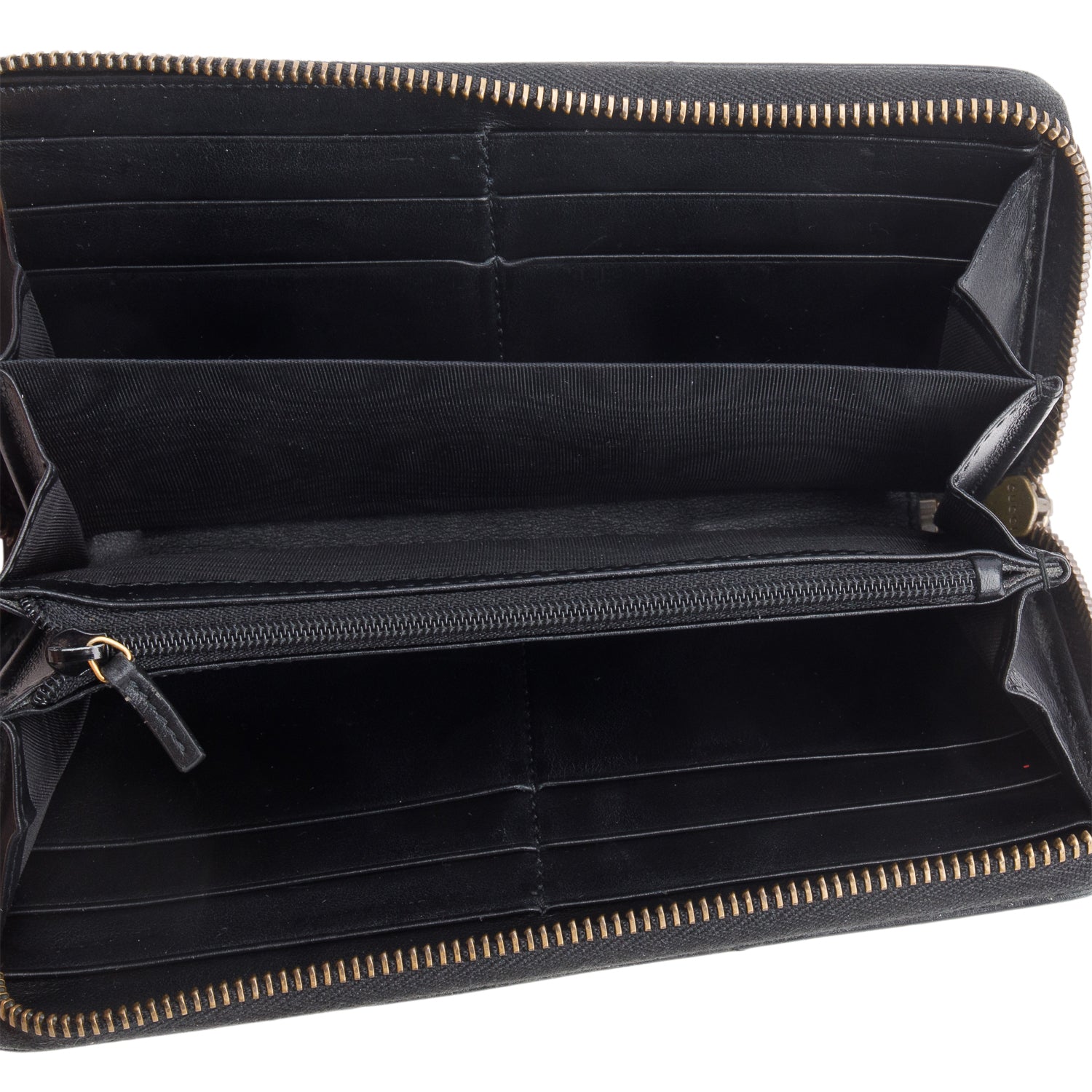 Gucci Black GG Marmont Matelasse Leather Zip Around Wallet