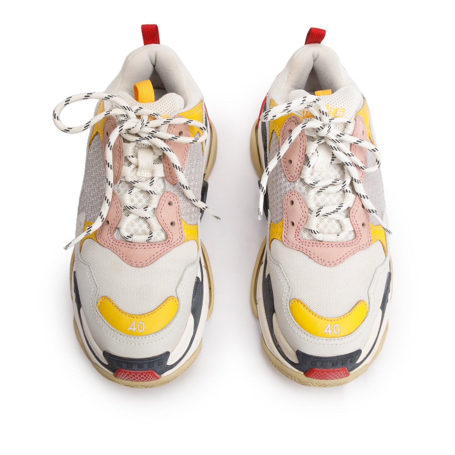 Balenciaga Multicolor Fabric Mesh Triple S Sneakers, Women's Size 40