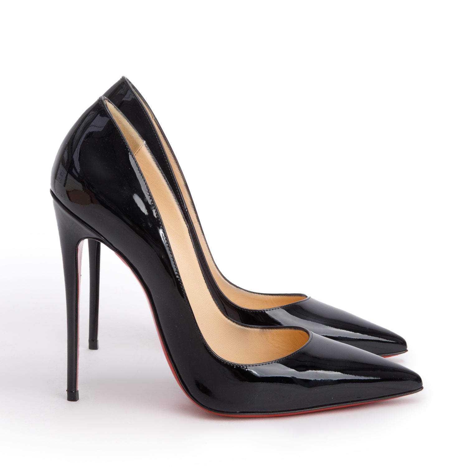 Christian Louboutin Black Patent Leather So Kate 120 Pumps, Women's Size 39.5