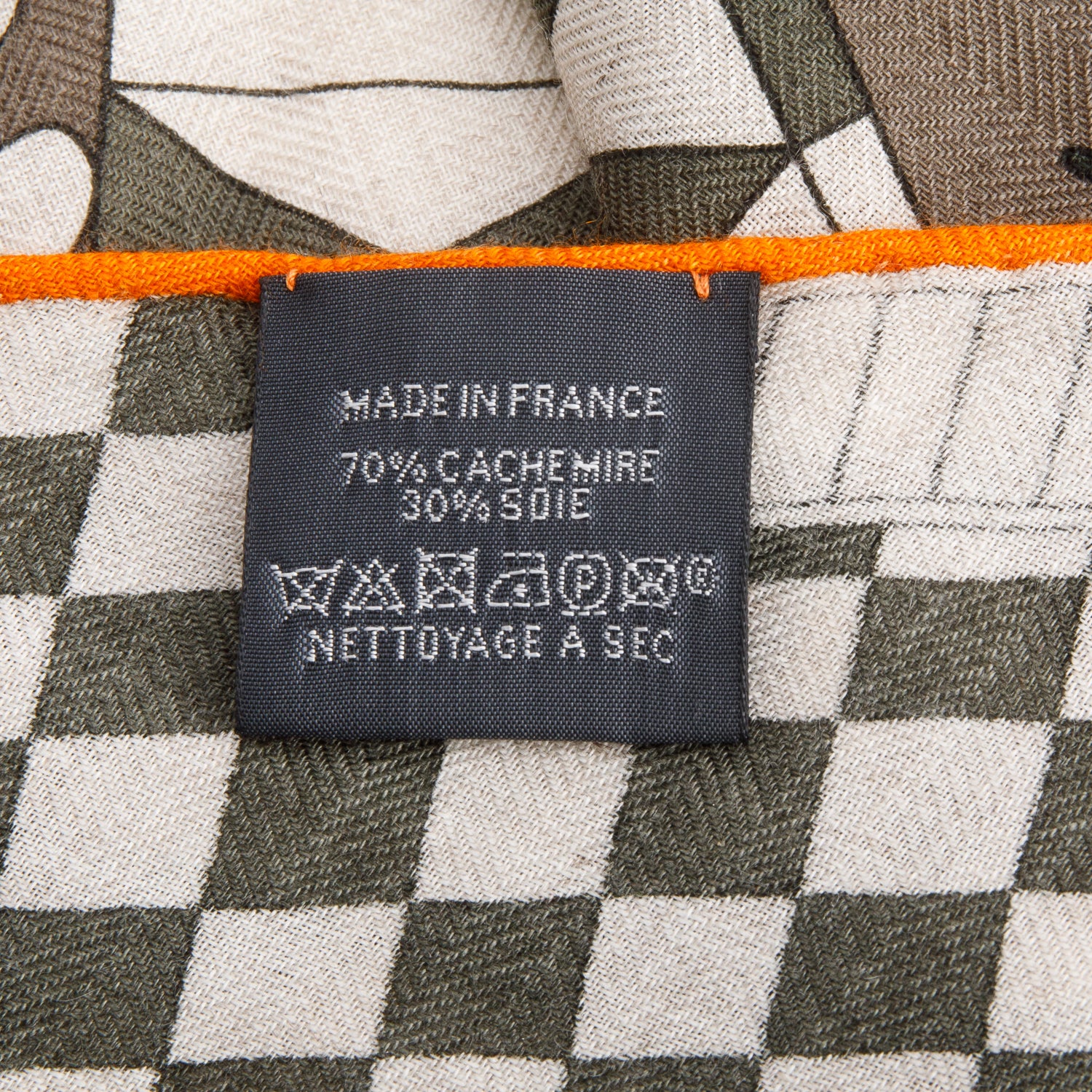 Hermes Multicolor Cashmere Silk 'Promenade Au Faubourg' Losange Scarf