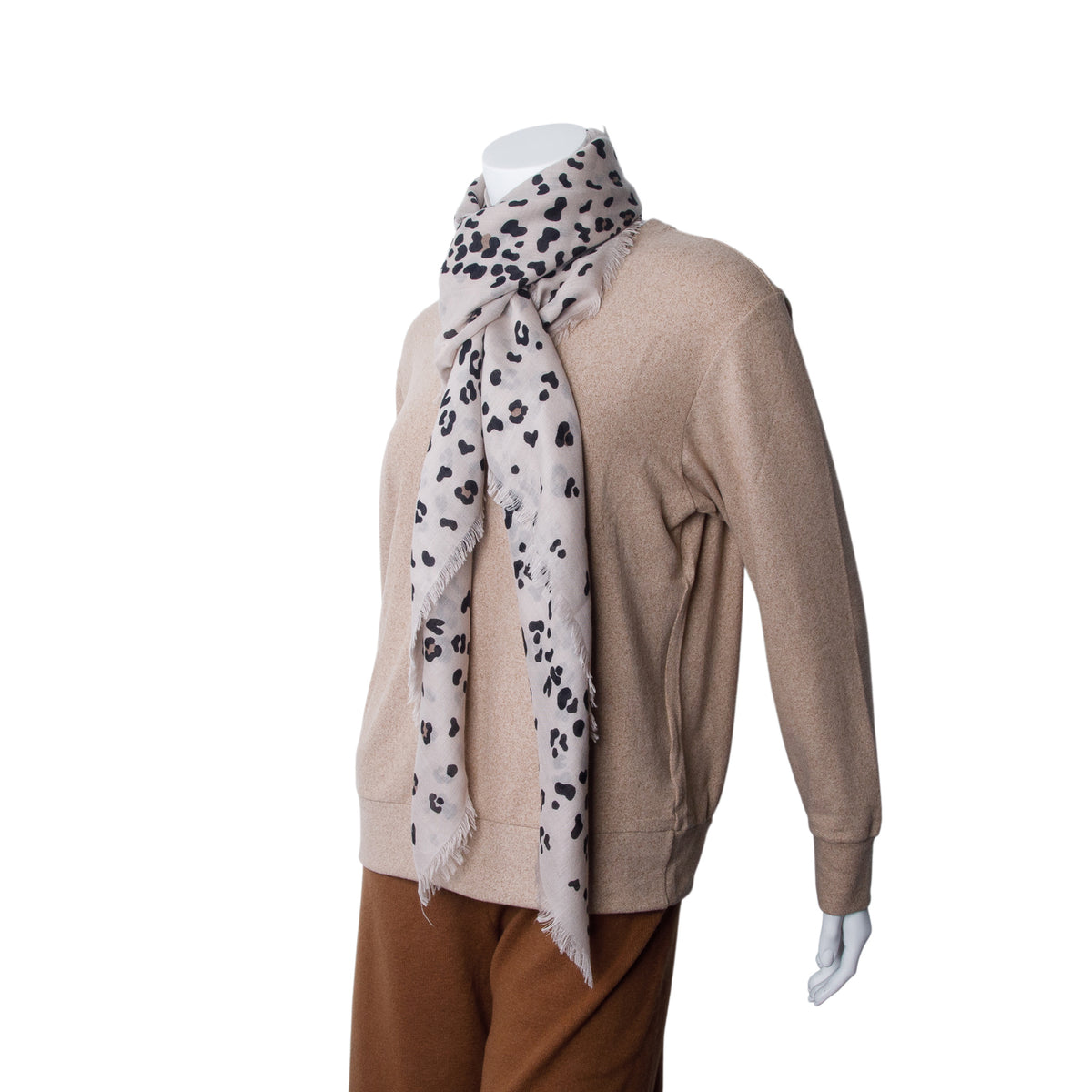 Cartier Leopard Print Cashmere Silk Shawl Scarf
