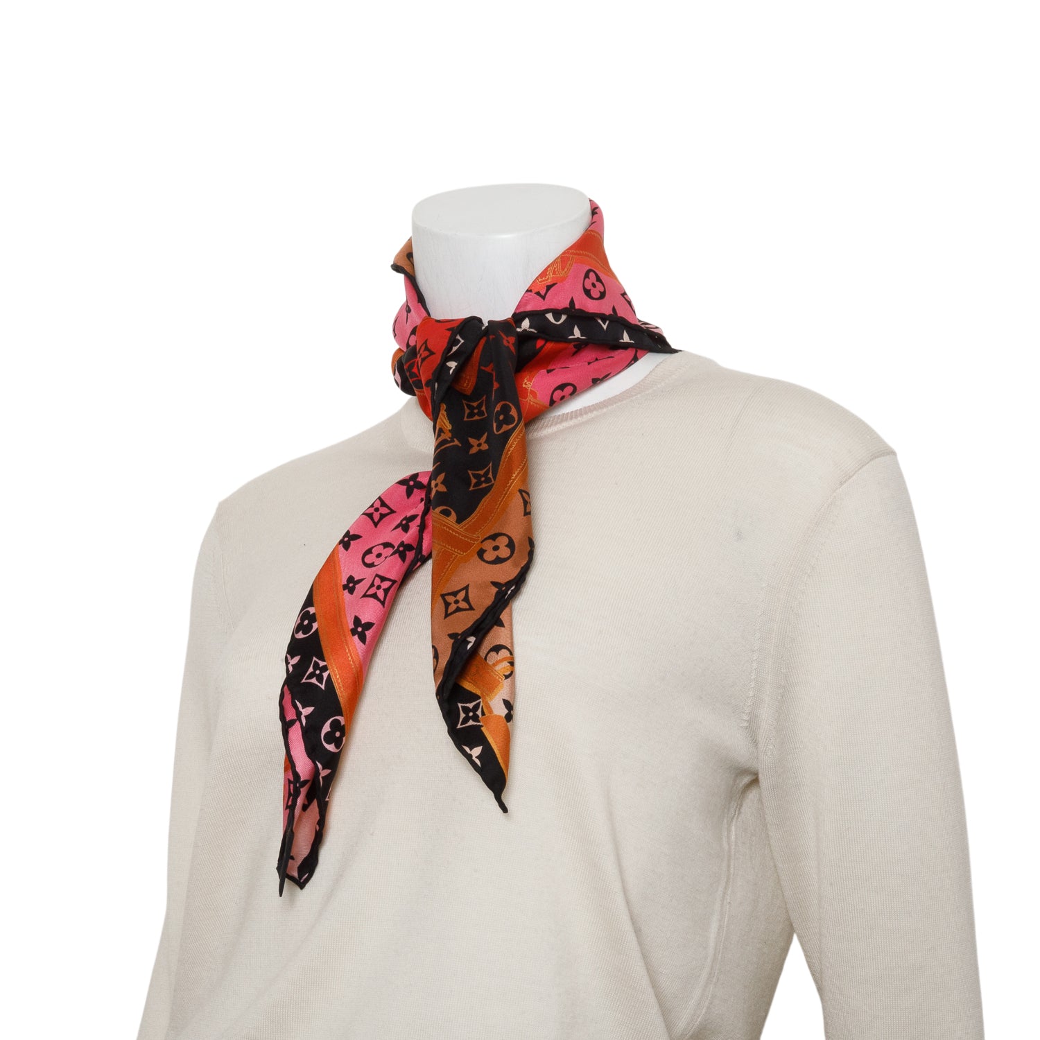 Louis Vuitton Monogram Multicolor Rising Confidential Square Silk Scarf 70