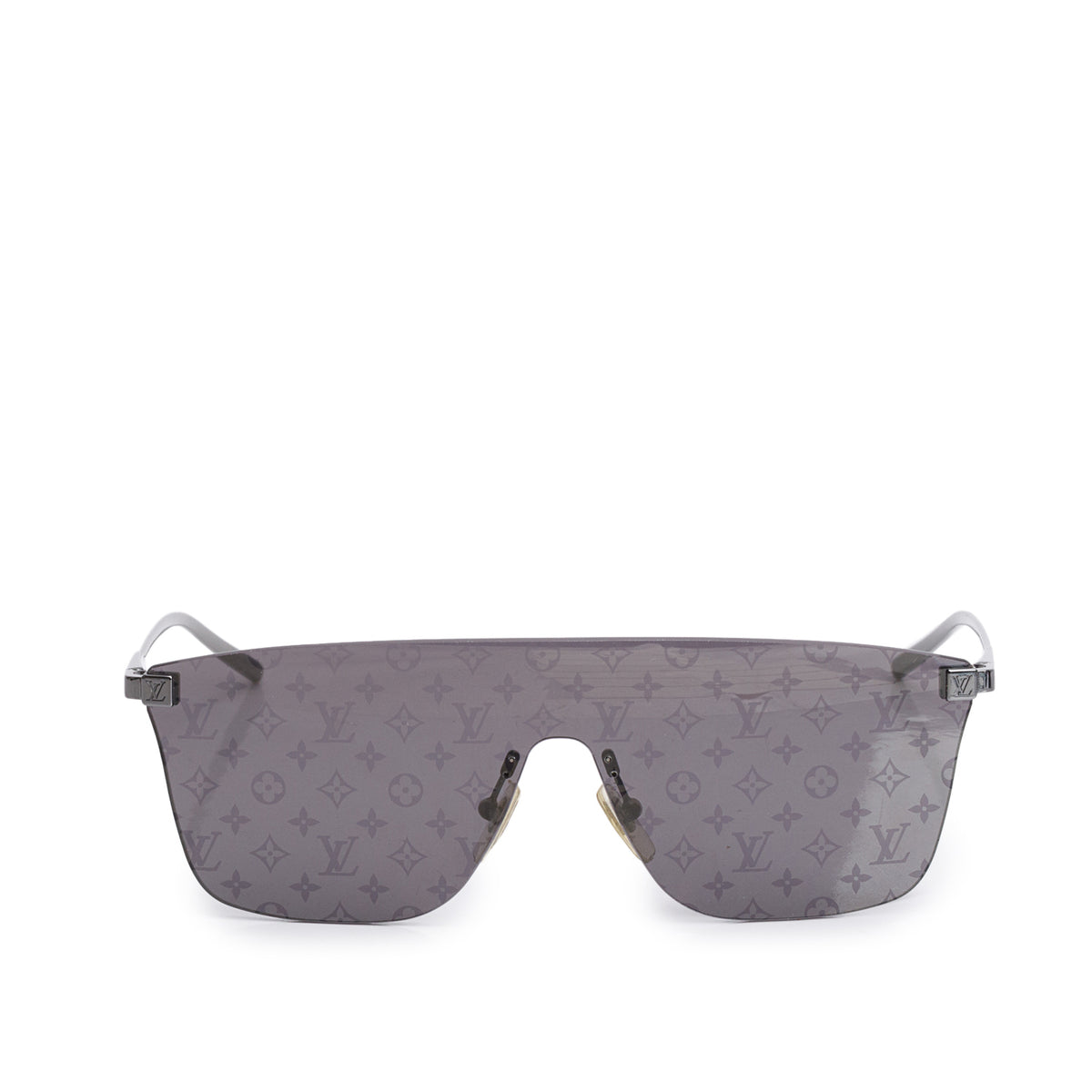 Louis Vuitton Z1026W Grey Mirrored Monogram Square Sunglasses