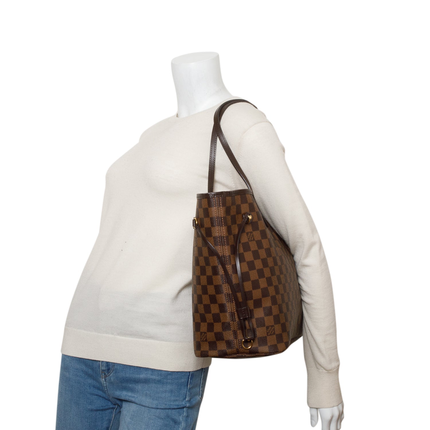 Louis Vuitton Damier Ebene Neverfull MM w/ Pouch