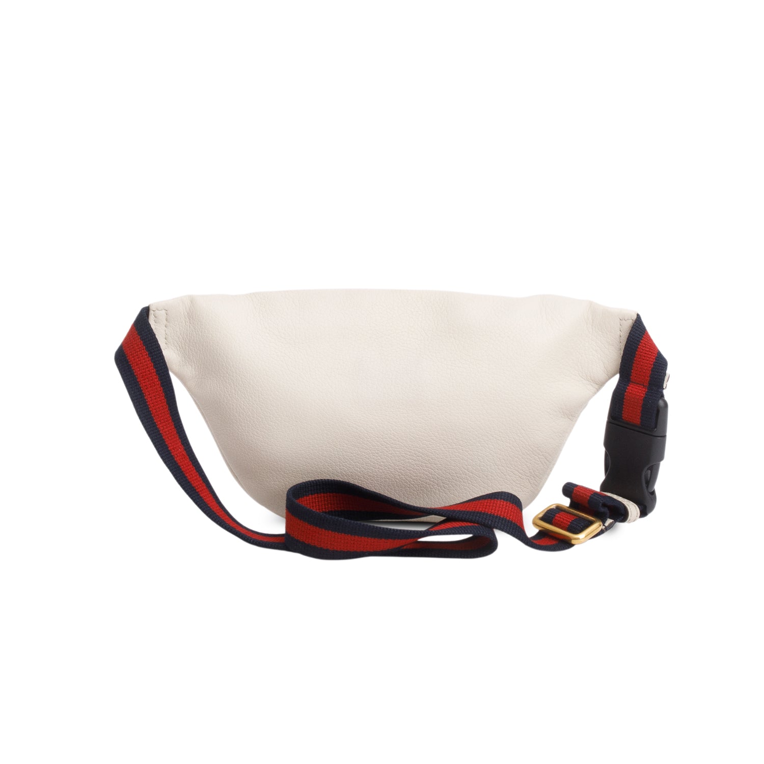 Gucci Cream Calfskin Leather Logo Print Small Belt Bag