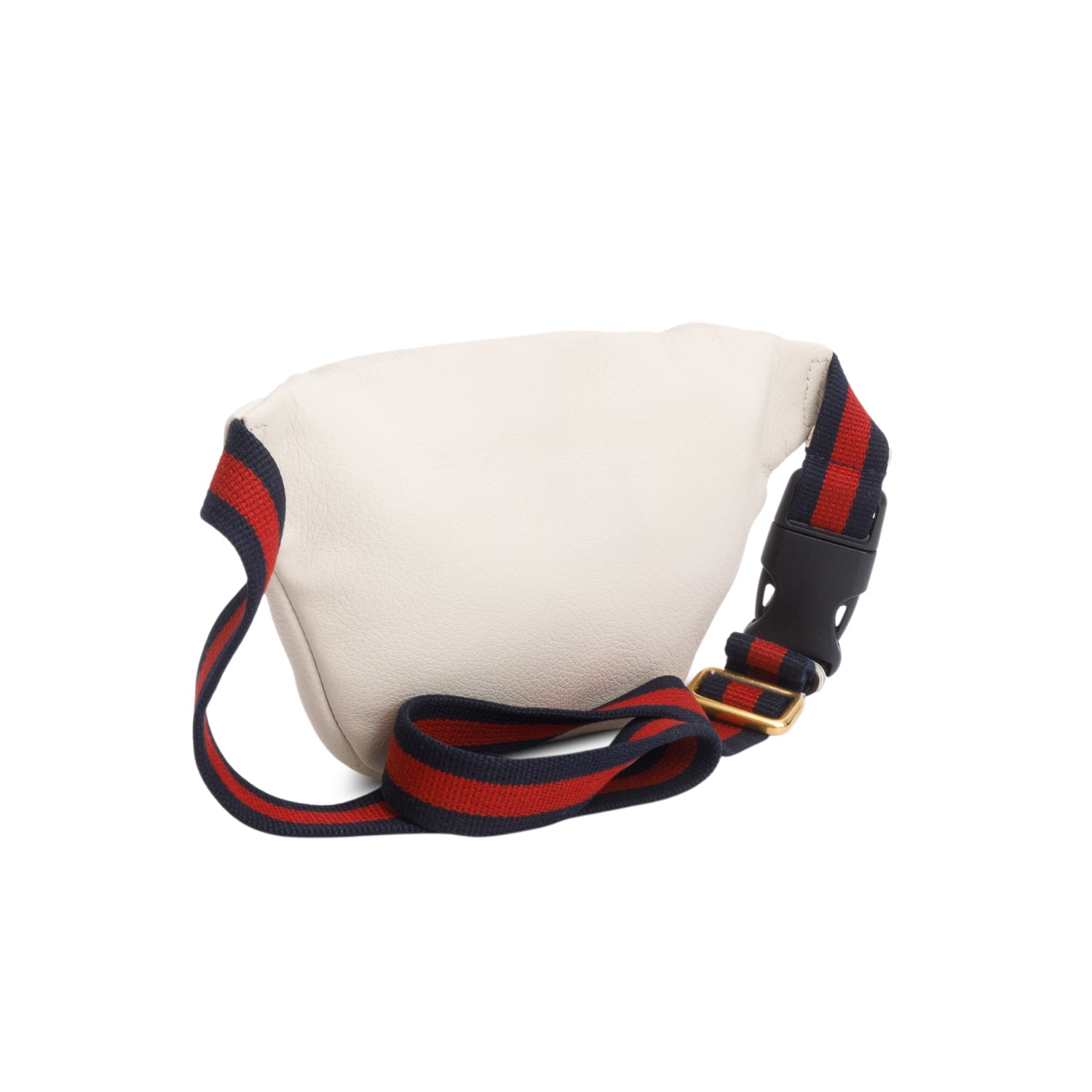 Gucci Cream Calfskin Leather Logo Print Small Belt Bag