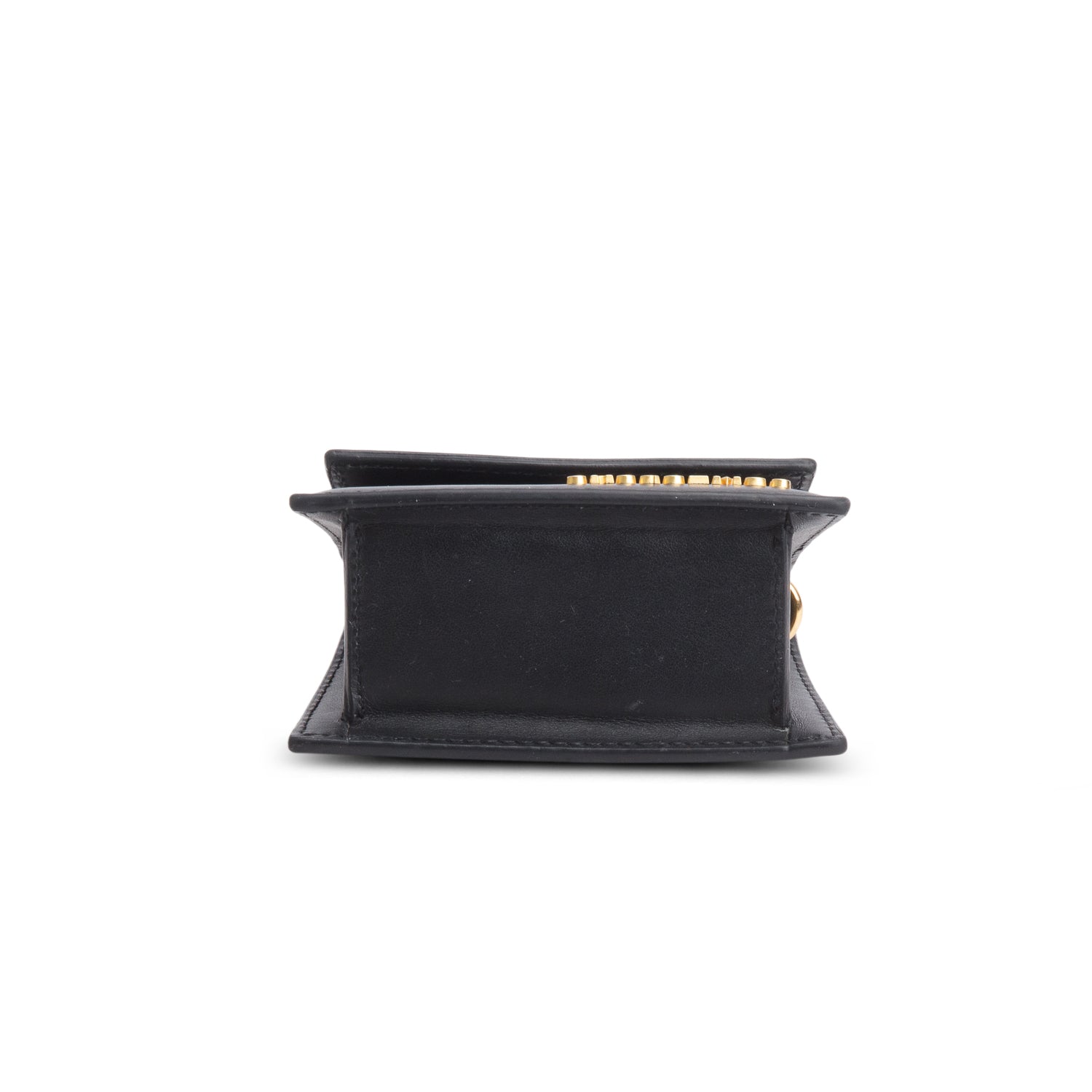 Jacquemus Black Calfskin Leather Mini Signature Le Chiquito Handle Bag w/ Strap